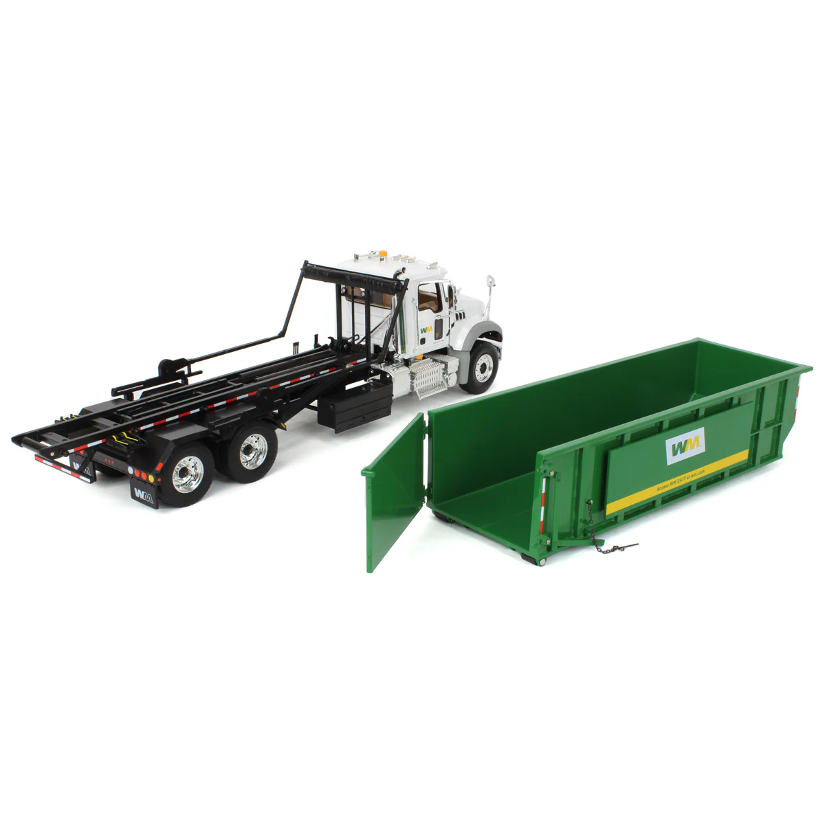 1/34 Mack Granite MP Waste Management Garbage Truck with Roll-off Container by First Gear - Image 5