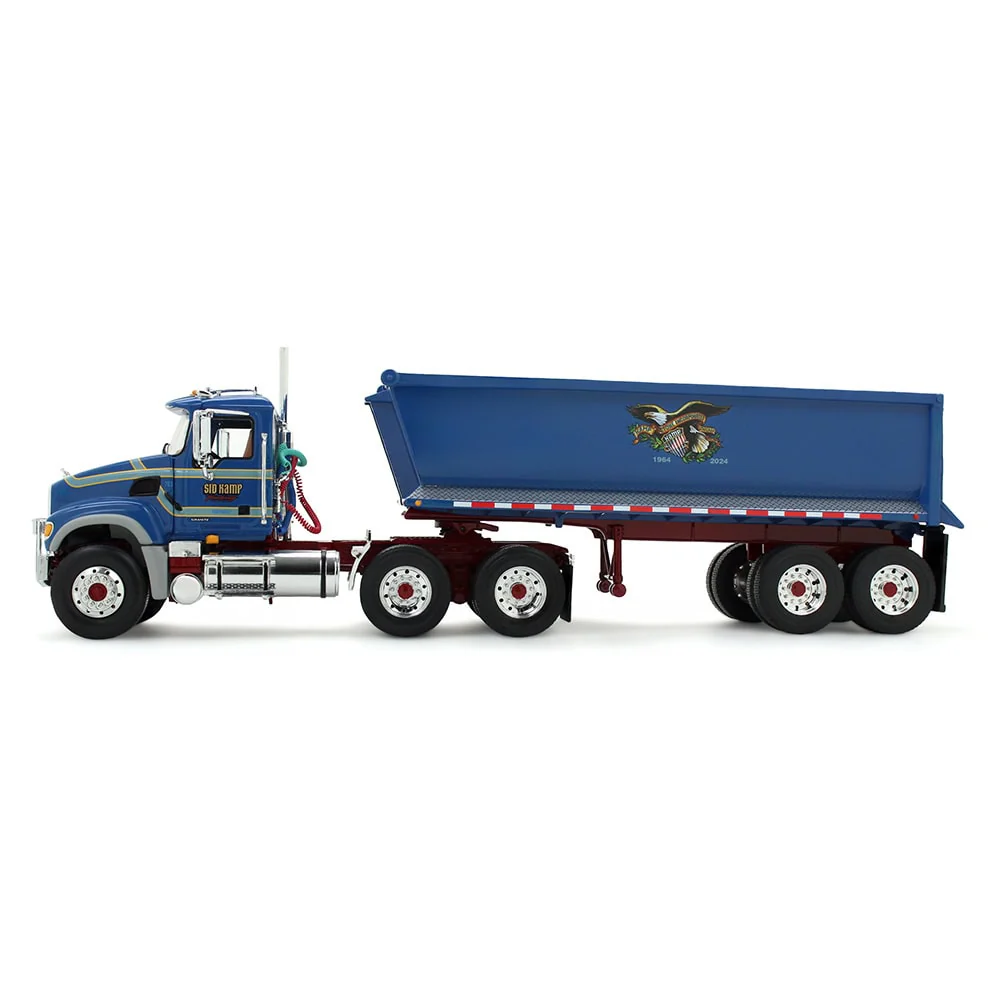 1/34 Mack Granite Semi Truck with Round End Dump Trailer by First Gear, Sid Kamp Trucking - Image 2