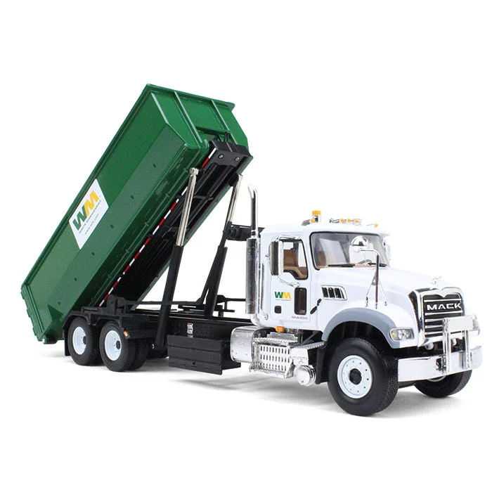 1/34 Mack Granite Waste Management Truck with Green Roll off Container - Image 3