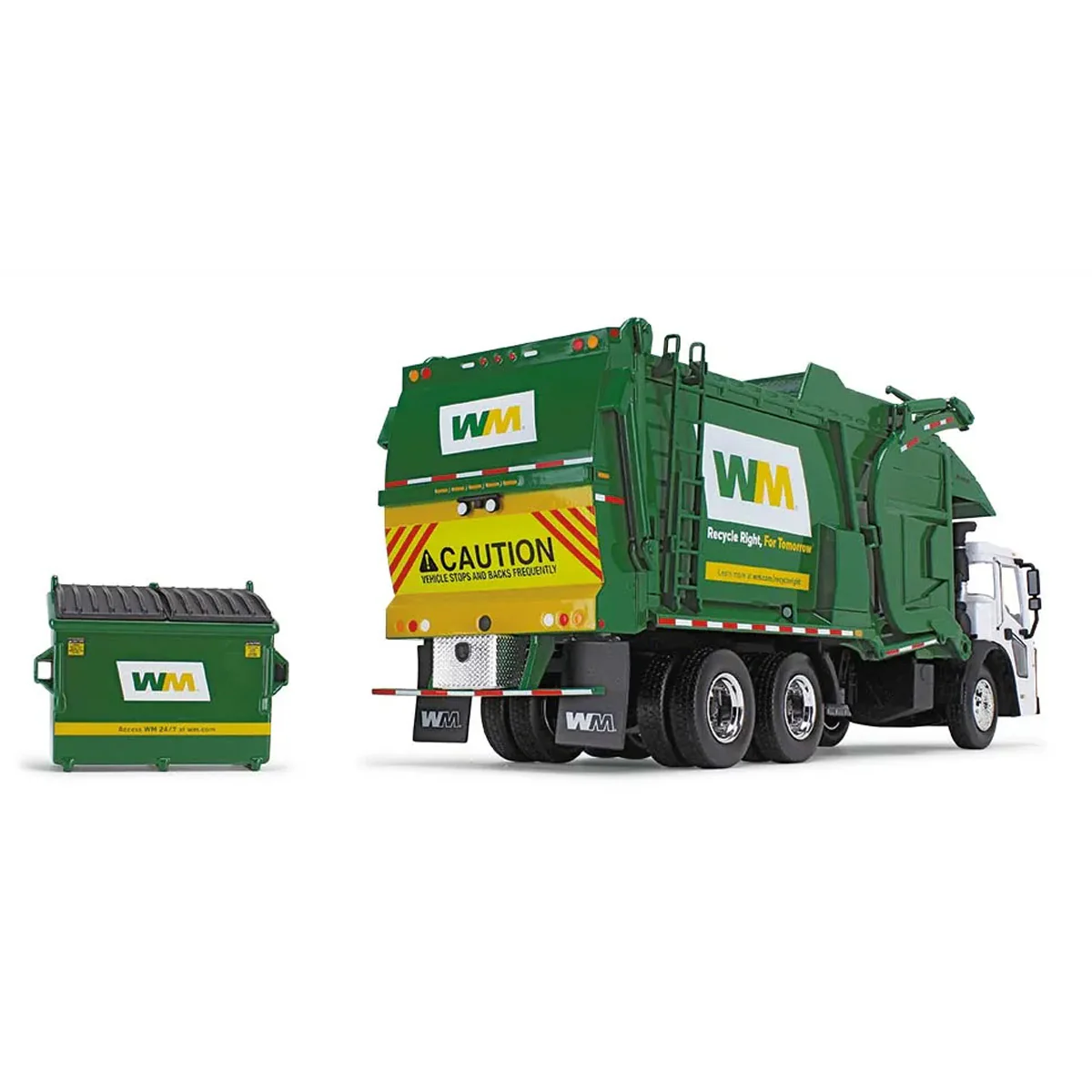 1/34 Mack LR Truck with McNeilus Meridian Front Loader & Dumpster by First Gear, Waste Management - Image 4