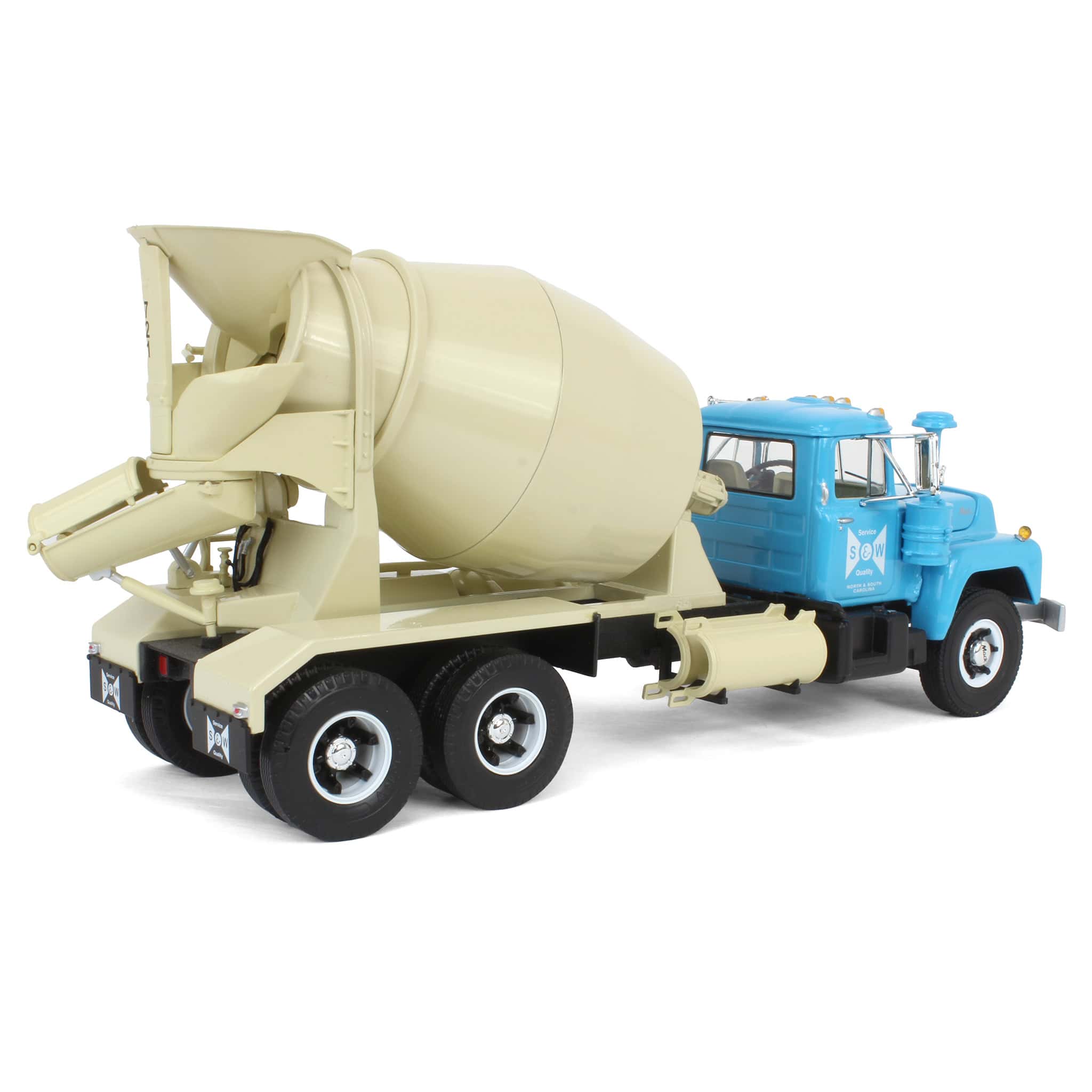 1/34 Mack R-Model Concrete Mixer Truck, S&W Ready Mix by First Gear - Image 3