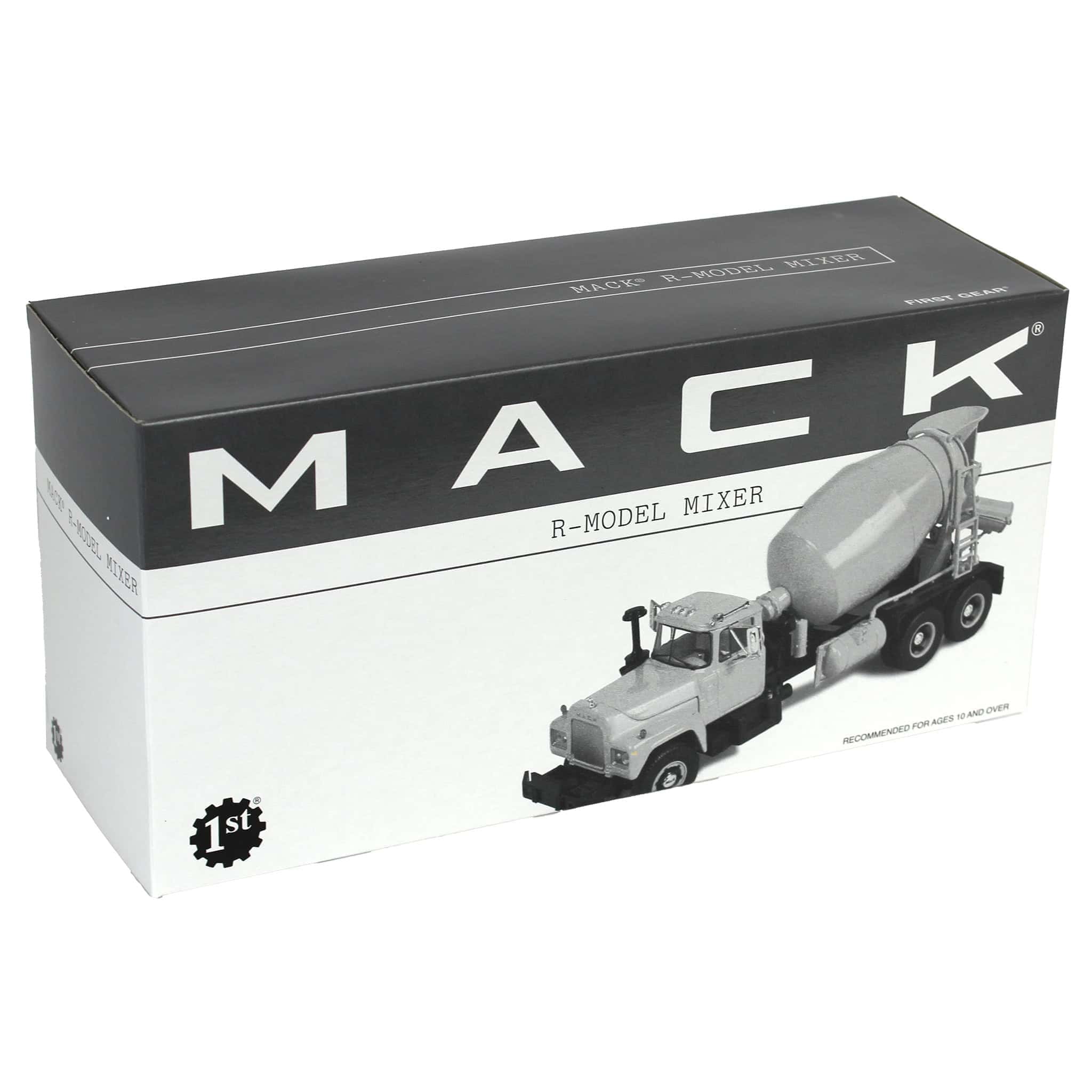 1/34 Mack R-Model Concrete Mixer Truck, S&W Ready Mix by First Gear - Image 5