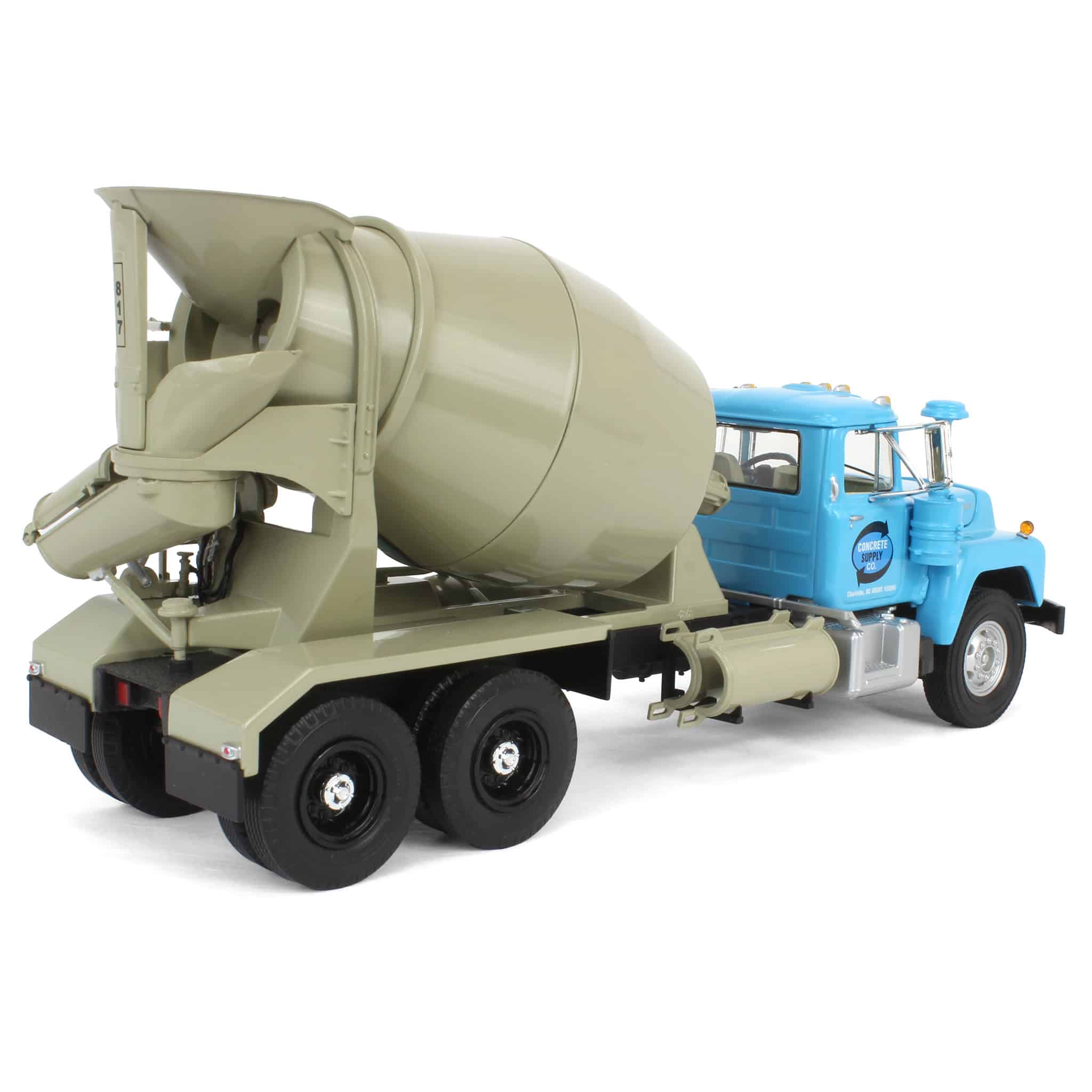 1/34 Mack R-Model Concrete Mixer Truck, Concrete Supply by First Gear - Image 3
