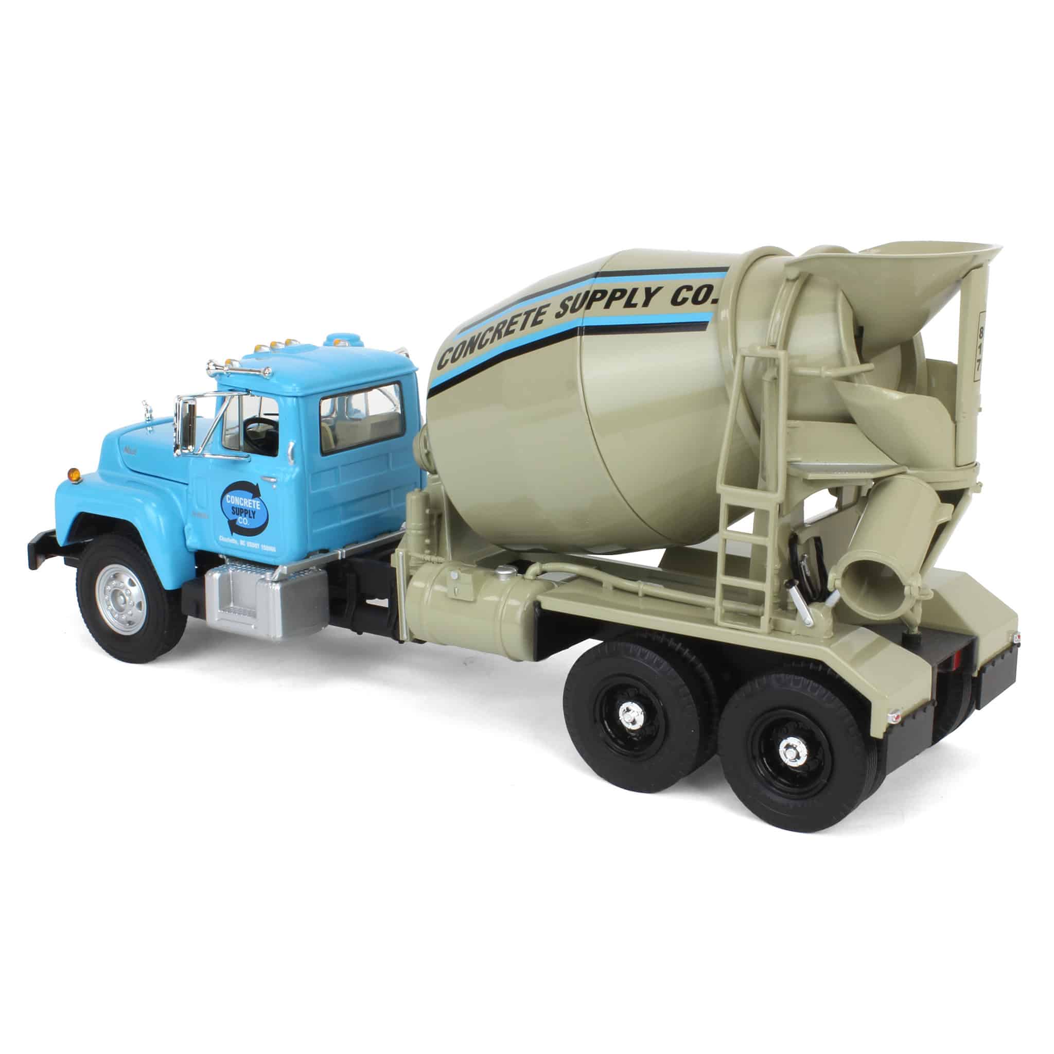 1/34 Mack R-Model Concrete Mixer Truck, Concrete Supply by First Gear - Image 4