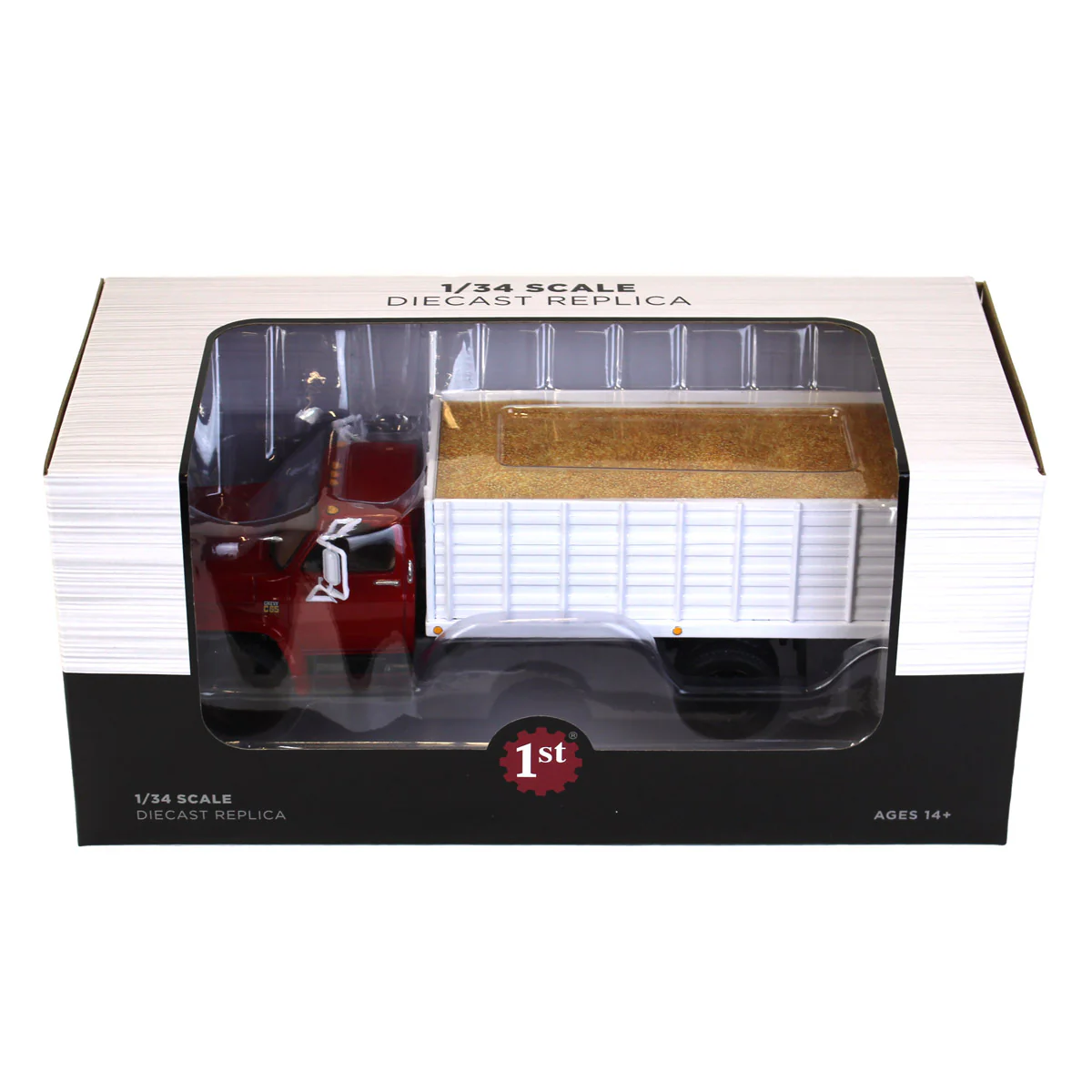 1/34 Red & White 1970s Chevrolet C65 Grain Truck with Corn Load by First Gear - Image 6