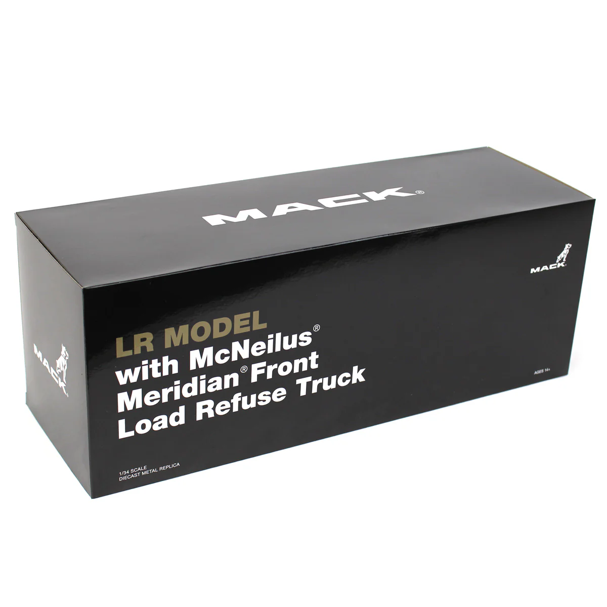 1/34 White Mack LR Truck with McNeilus Meridian Front Loader & Dumpster by First Gear - Image 6