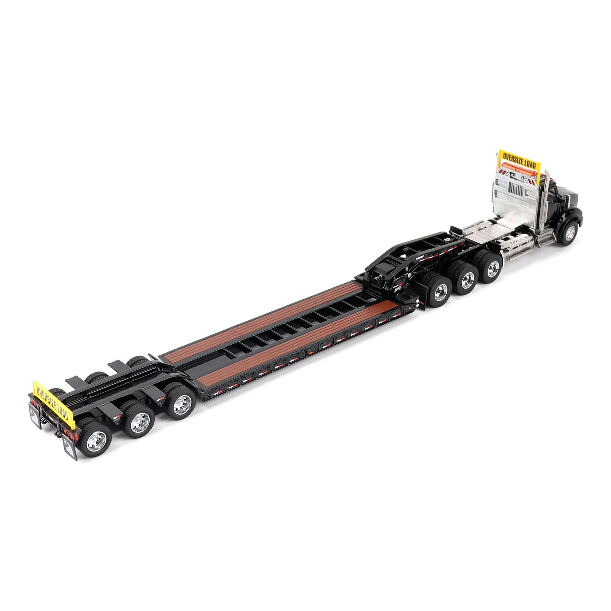 1/50 Black Kenworth T880 SBFA with Black Trail King TK120 HDG Lowboy Trailer - Image 5
