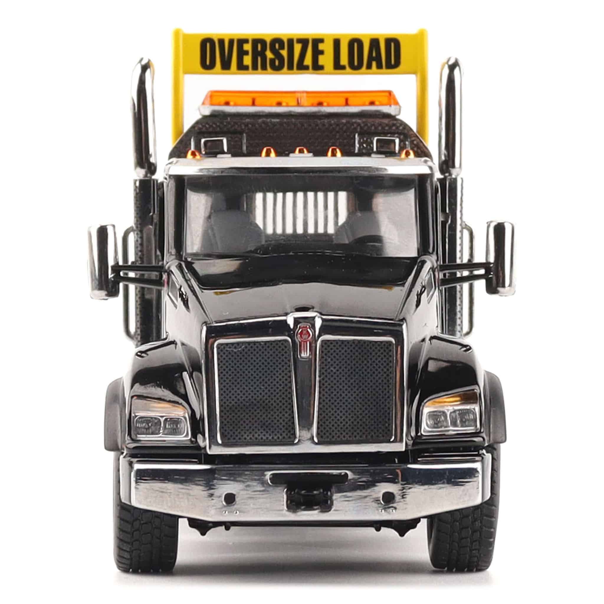 1/50 Black Kenworth T880 SBFA with Black Trail King TK120 HDG Lowboy Trailer - Image 7