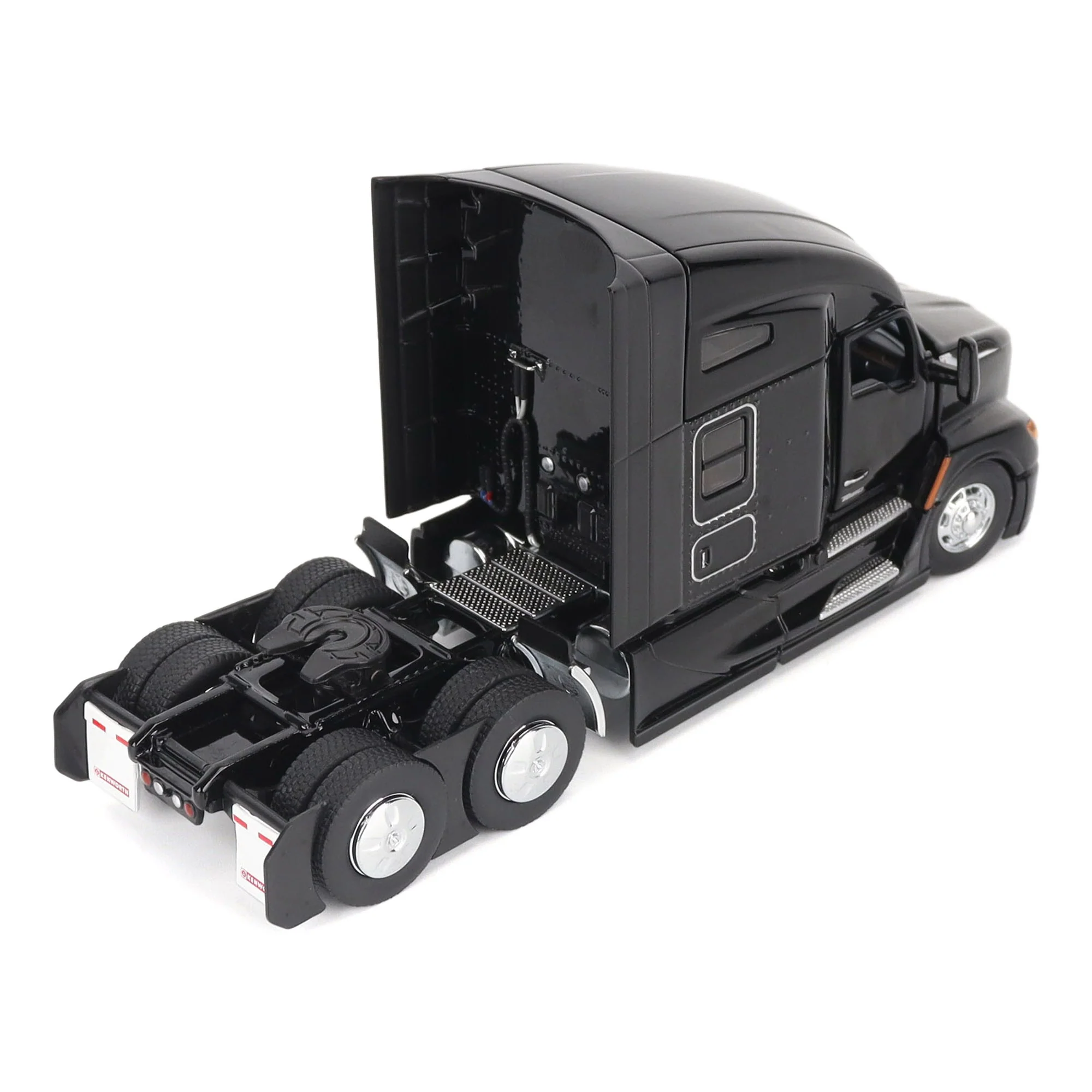 1/50 Black Kenworth T680 Tandem Tractor with 76in High Roof Sleeper Cab by Diecast Masters - Image 10