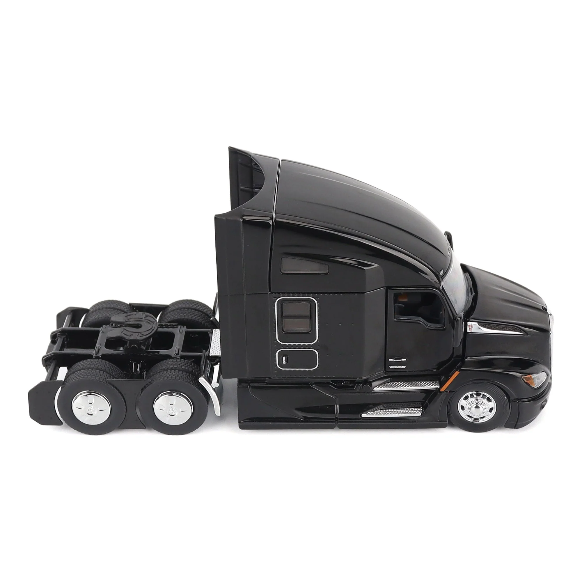 1/50 Black Kenworth T680 Tandem Tractor with 76in High Roof Sleeper Cab by Diecast Masters - Image 11