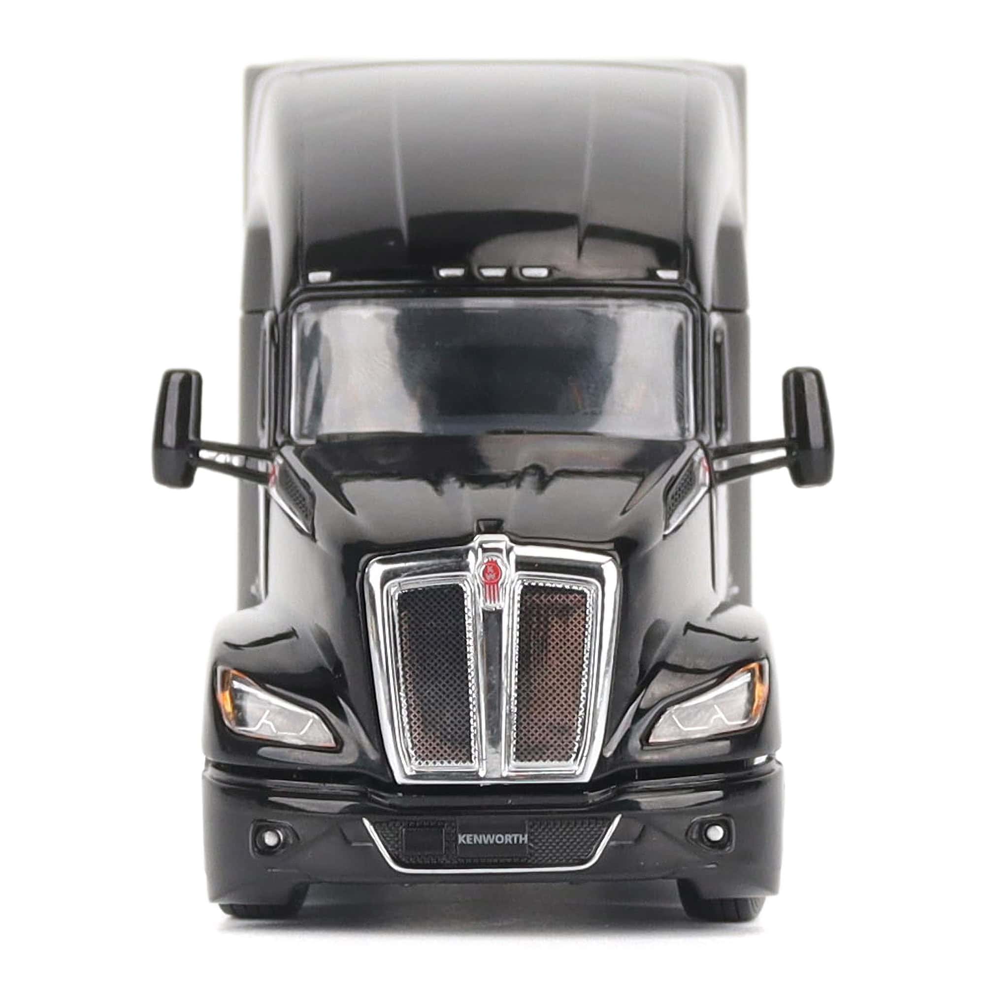 1/50 Black Kenworth T680 Tandem Tractor with 76in High Roof Sleeper Cab by Diecast Masters - Image 6