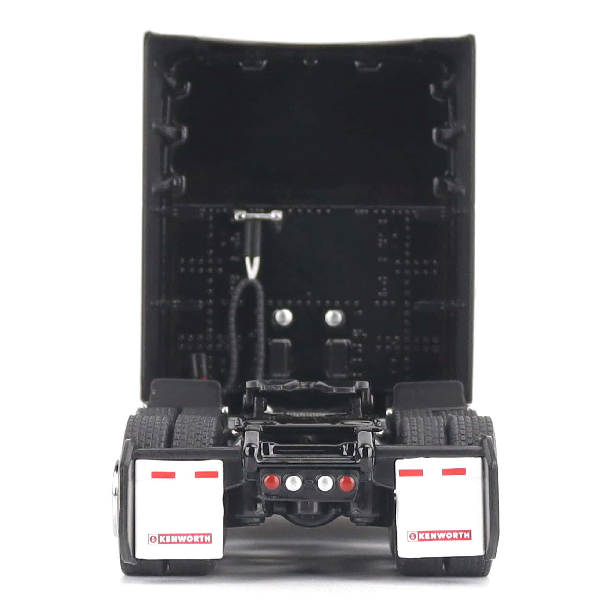 1/50 Black Kenworth T680 Tandem Tractor with 76in High Roof Sleeper Cab by Diecast Masters - Image 7