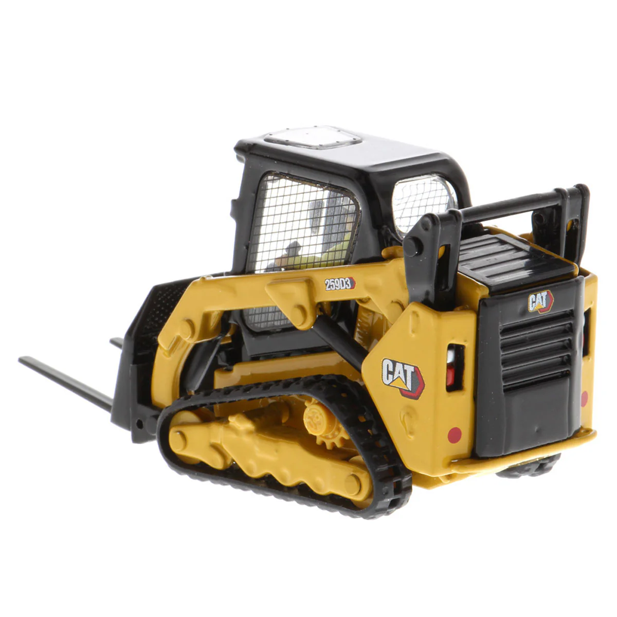 1/50 CAT 259D3 Compact Track Loader with Bucket, Fork & Grapple Bucket by Diecast Masters - Image 5