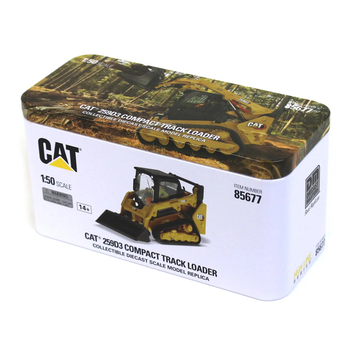 1/50 CAT 259D3 Compact Track Loader with Bucket, Fork & Grapple Bucket by Diecast Masters - Image 7