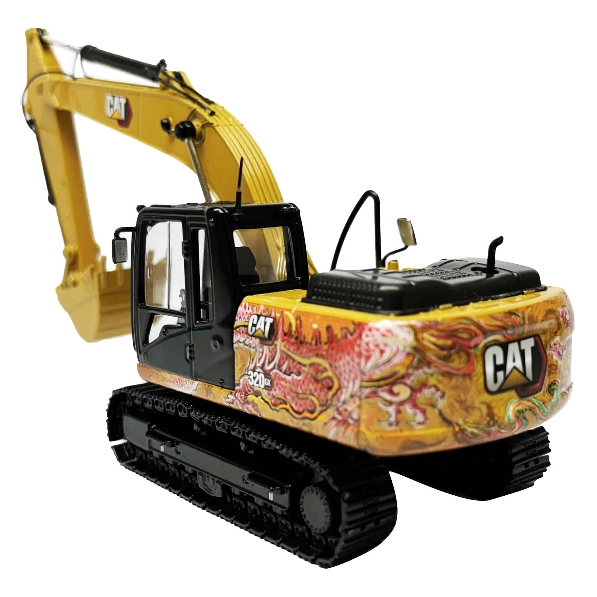 1/50 CAT 320 GX Hydraulic Excavator, Dragon Totem Decoration - Image 2