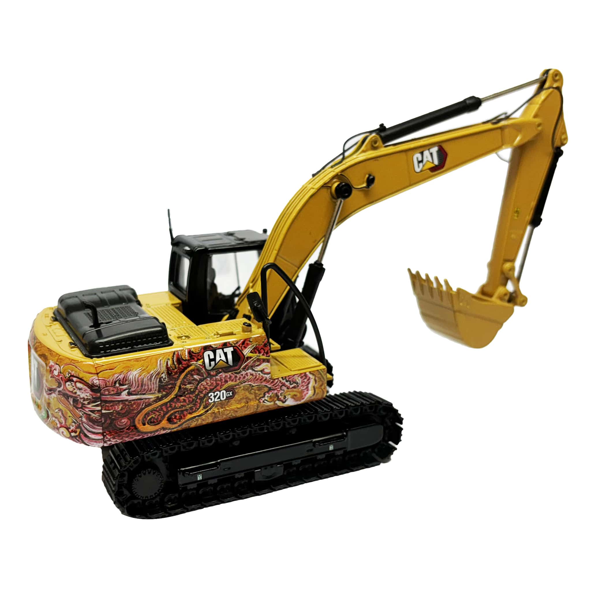 1/50 CAT 320 GX Hydraulic Excavator, Dragon Totem Decoration - Image 5