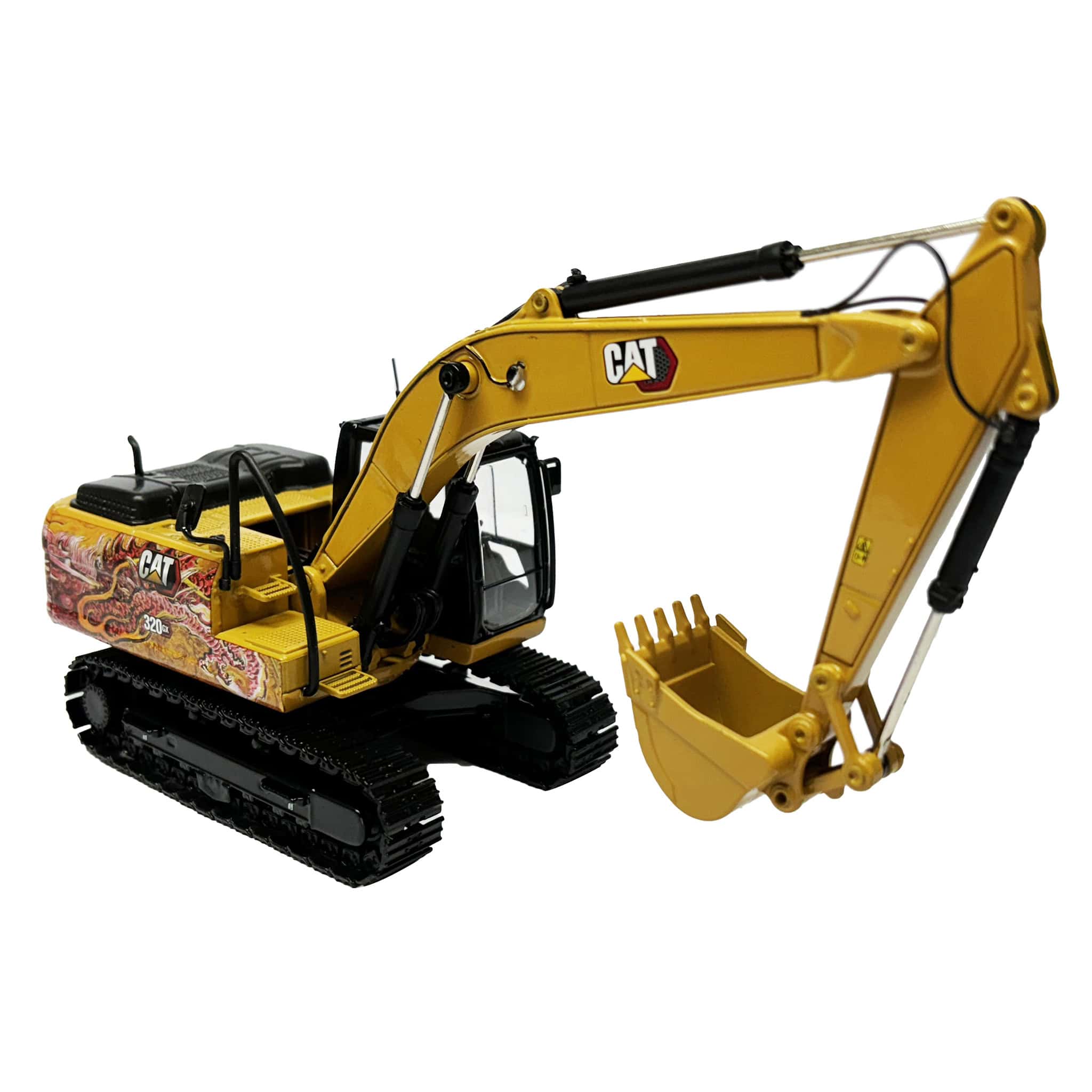 1/50 CAT 320 GX Hydraulic Excavator, Dragon Totem Decoration - Image 6
