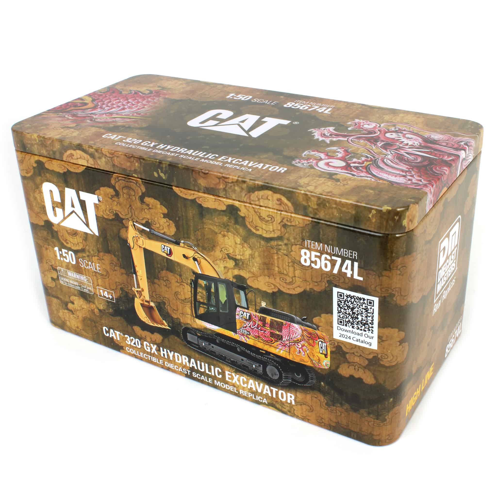 1/50 CAT 320 GX Hydraulic Excavator, Dragon Totem Decoration - Image 7