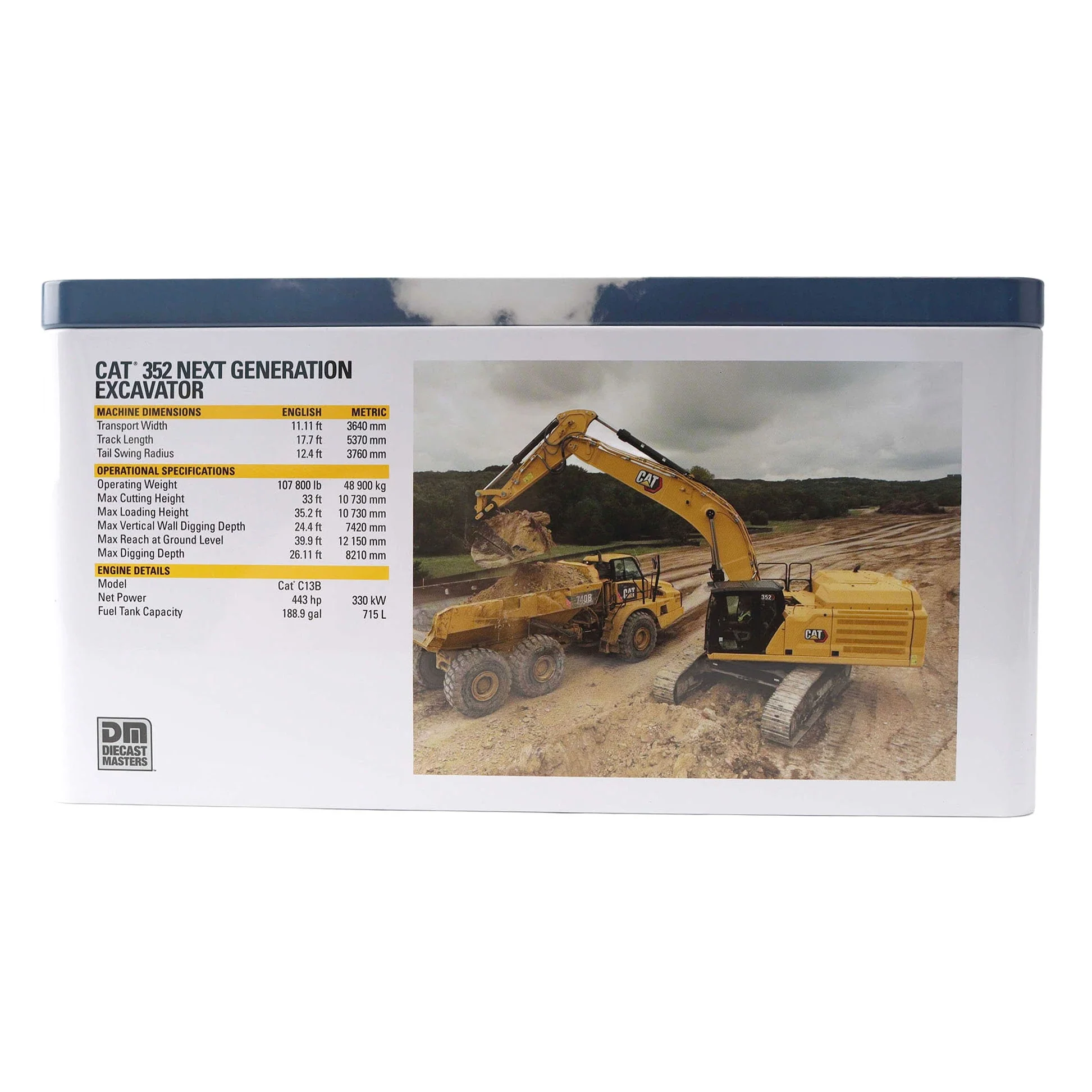 1/50 Caterpillar 352 Next Generation Excavator by Diecast Masters - Image 10