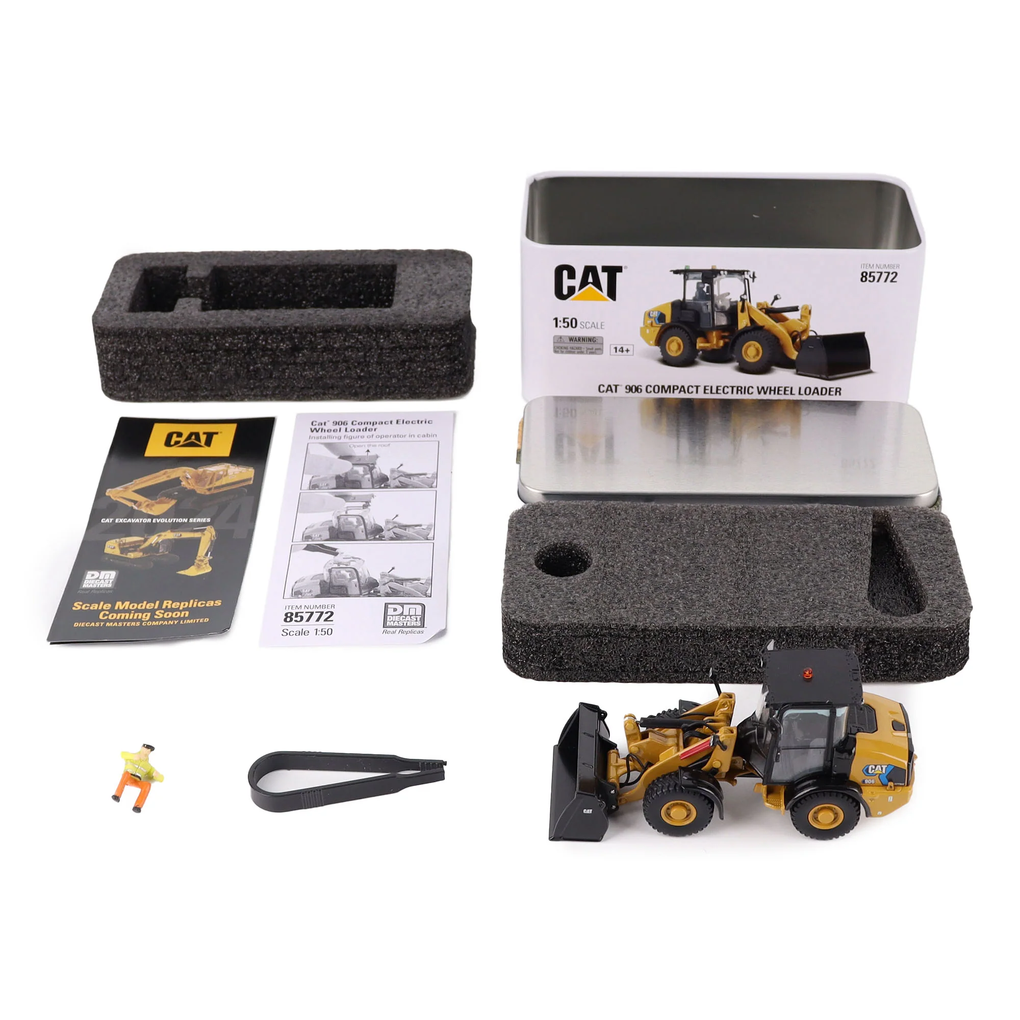 1/50 CAT 906 Compact Electric Wheel Loader by Diecast Masters - Image 9