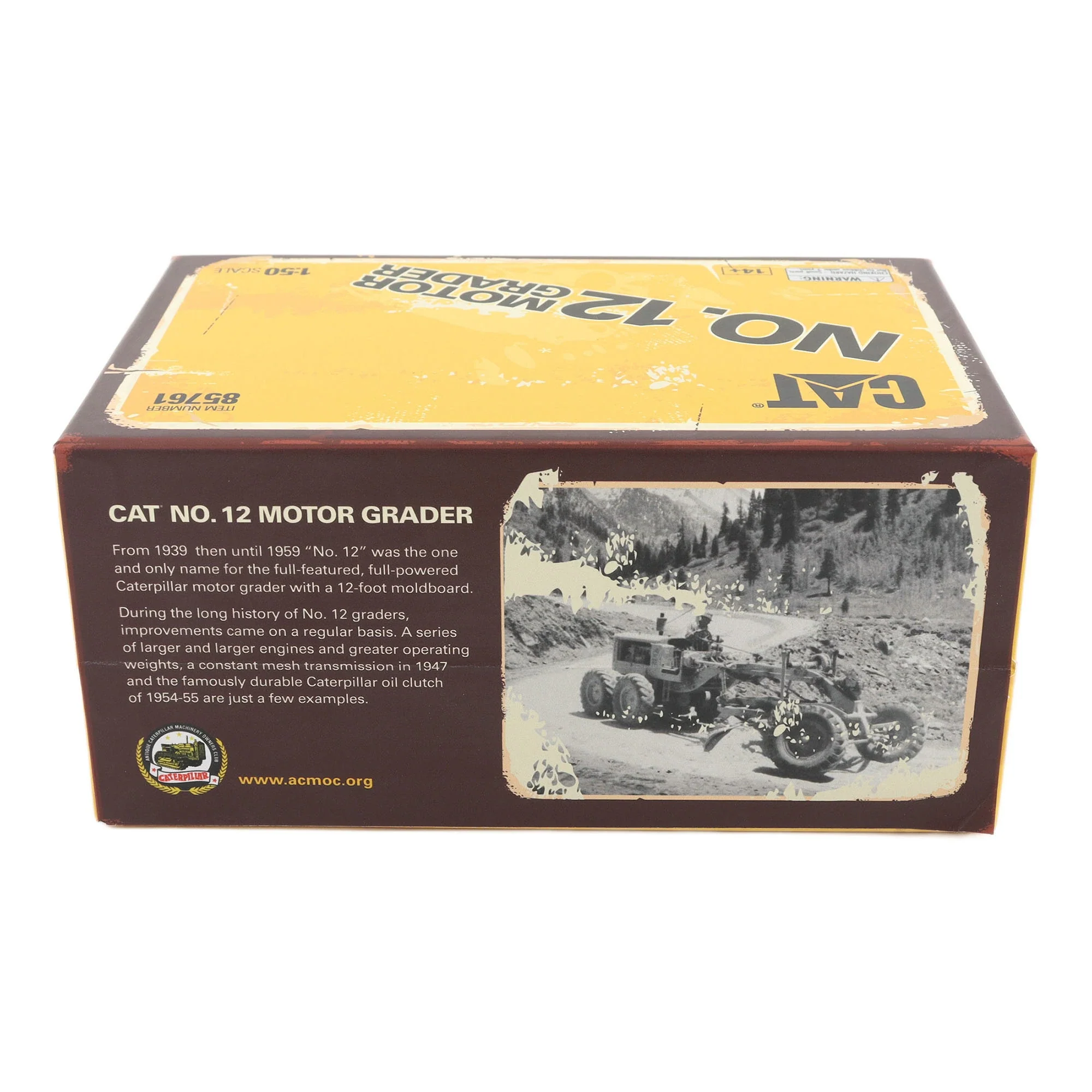 1/50 CAT No. 12 Motor Grader by Diecast Masters - Image 12