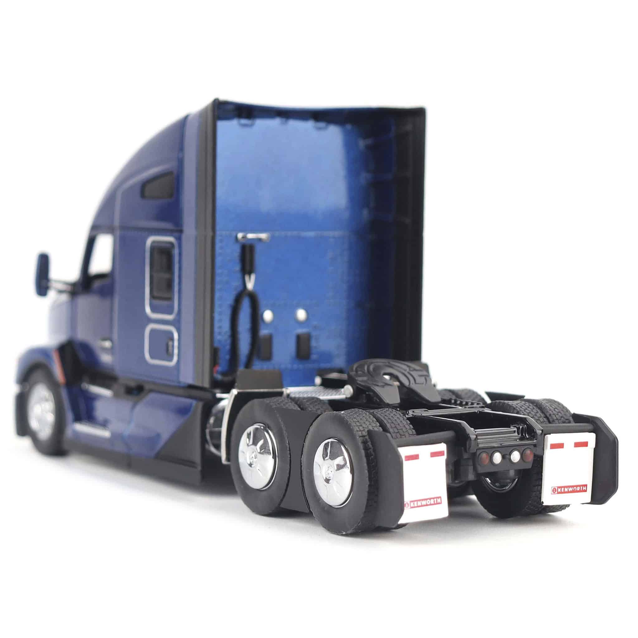 1/50 Cerulean Blue Kenworth T680 76in High-Roof Sleeper Cab Tandem Tractor by Diecast Masters - Image 3