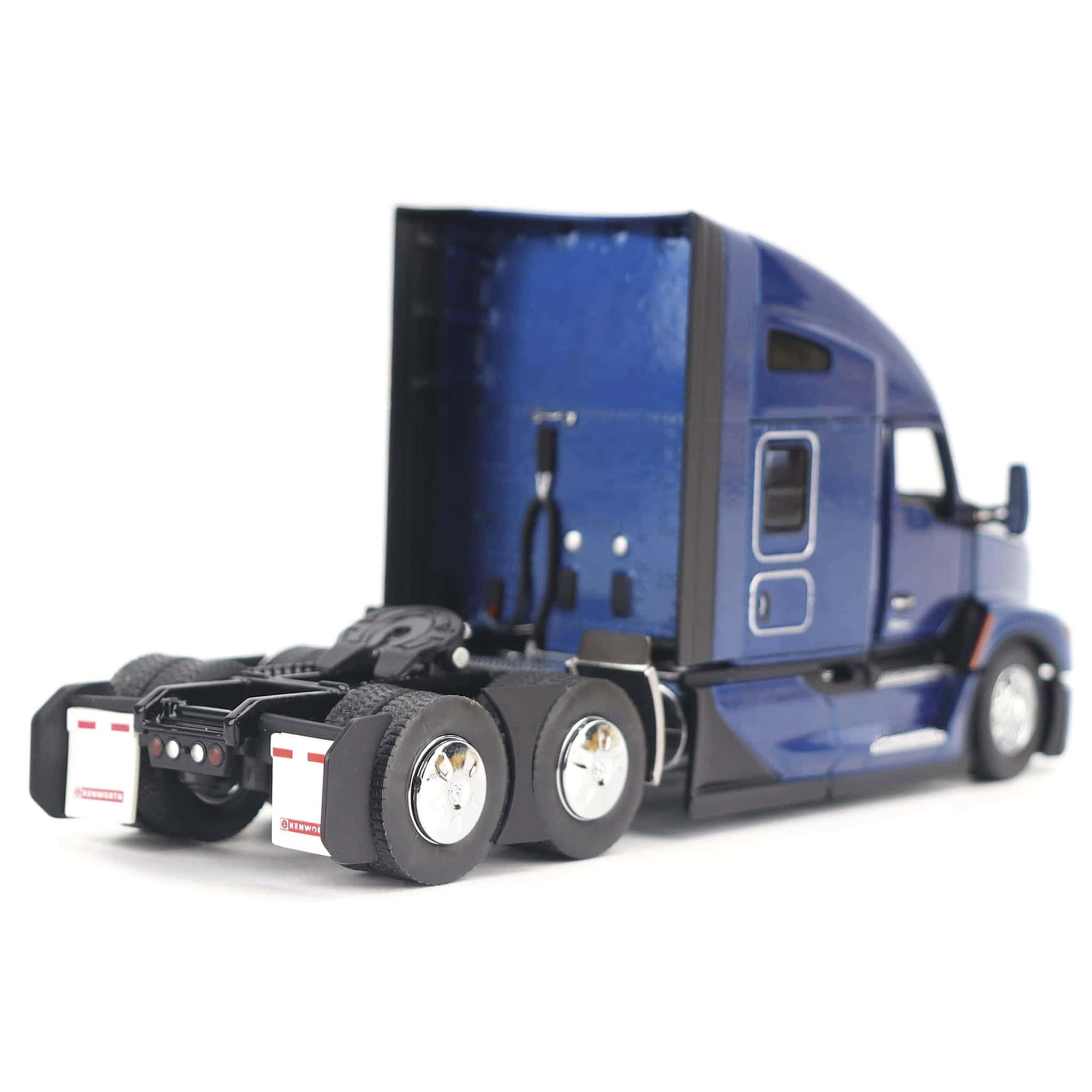 1/50 Cerulean Blue Kenworth T680 76in High-Roof Sleeper Cab Tandem Tractor by Diecast Masters - Image 5