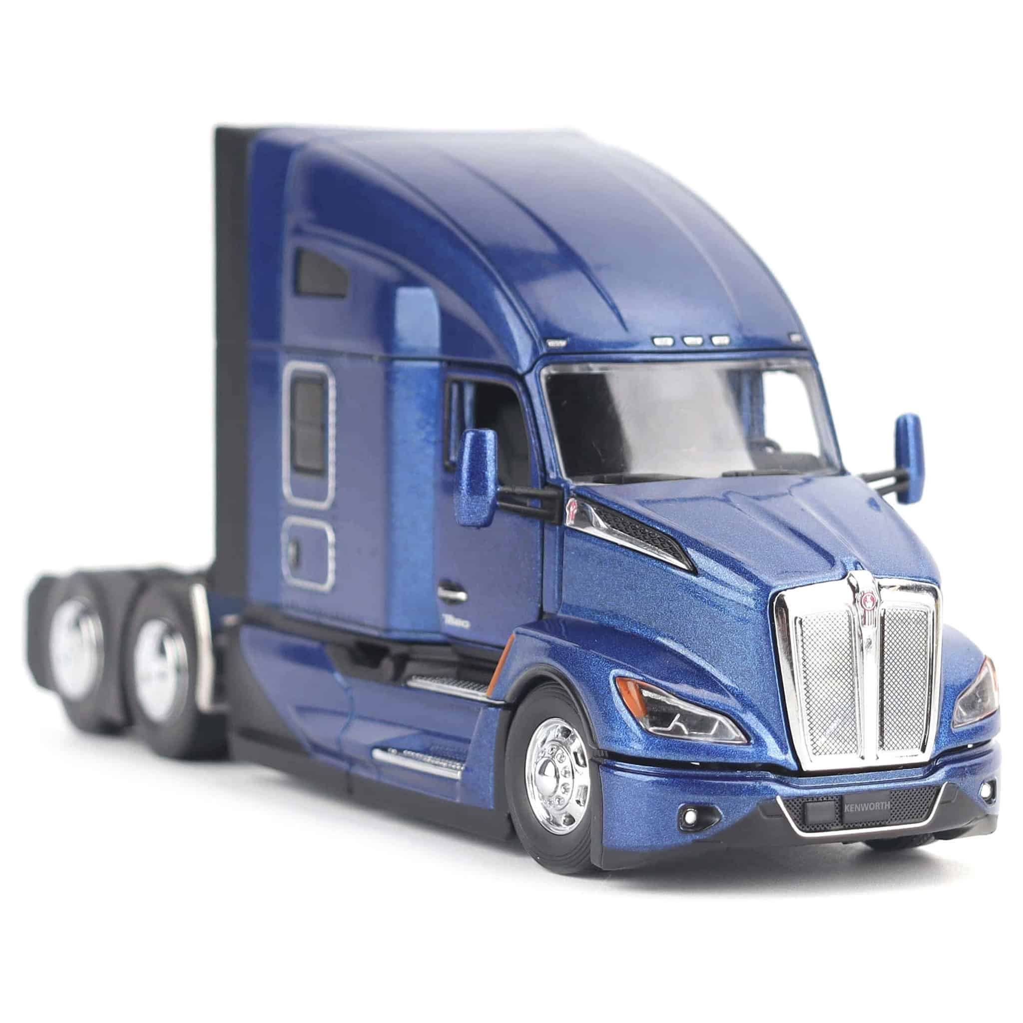 1/50 Cerulean Blue Kenworth T680 76in High-Roof Sleeper Cab Tandem Tractor by Diecast Masters - Image 7