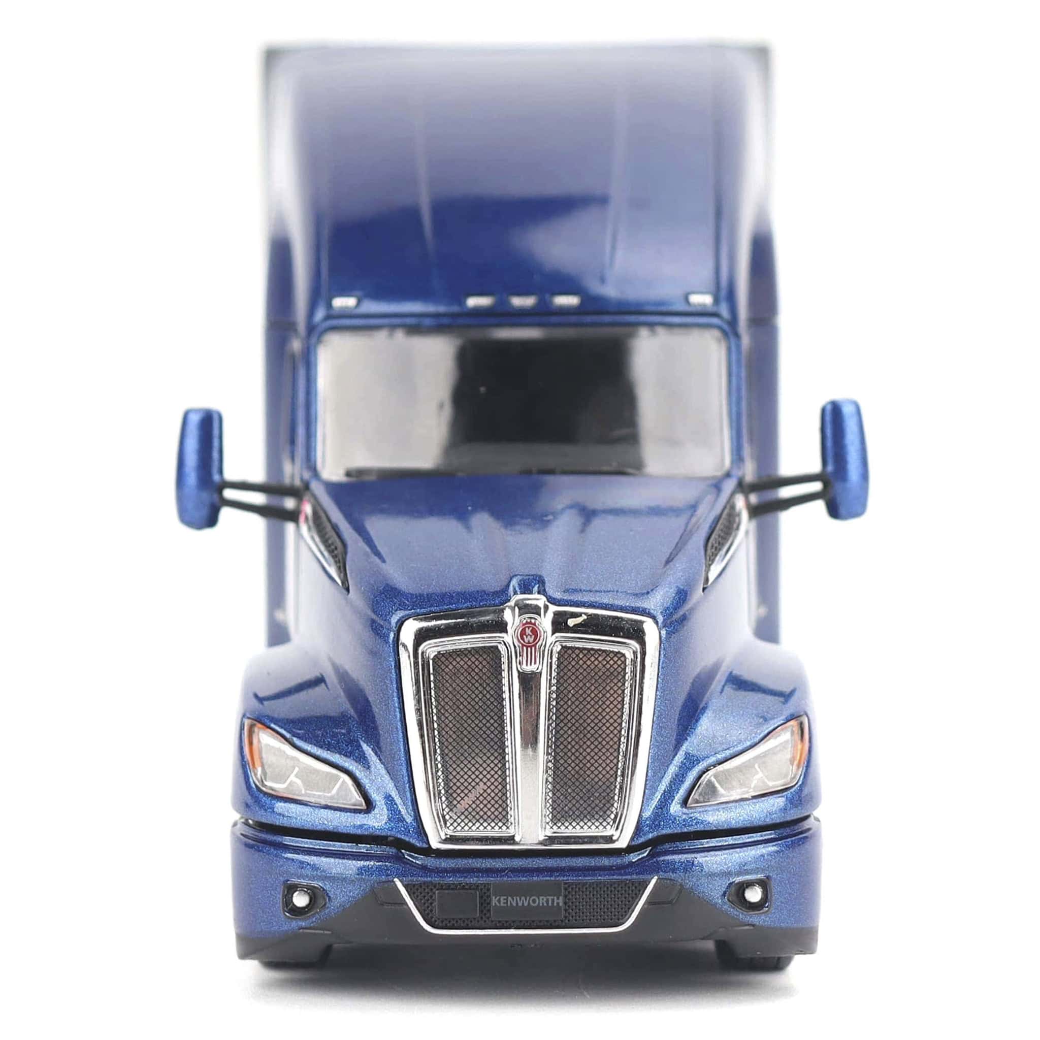 1/50 Cerulean Blue Kenworth T680 76in High-Roof Sleeper Cab Tandem Tractor by Diecast Masters - Image 8