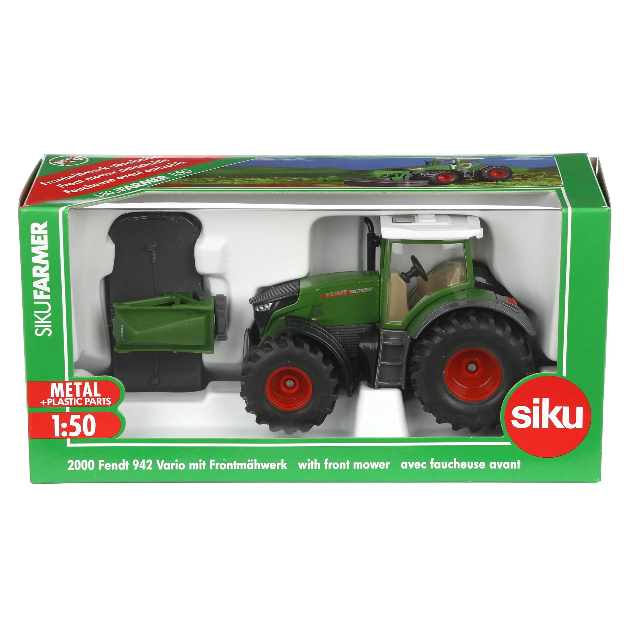 1/50 Fendt 942 Tractor with MFD & Front Mower by SIKU - Image 6