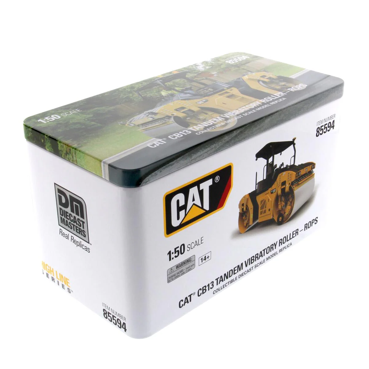 1/50 Caterpillar CB13 Tandem Vibratory Roller with ROPS, Diecast Masters High Line Series - Image 5