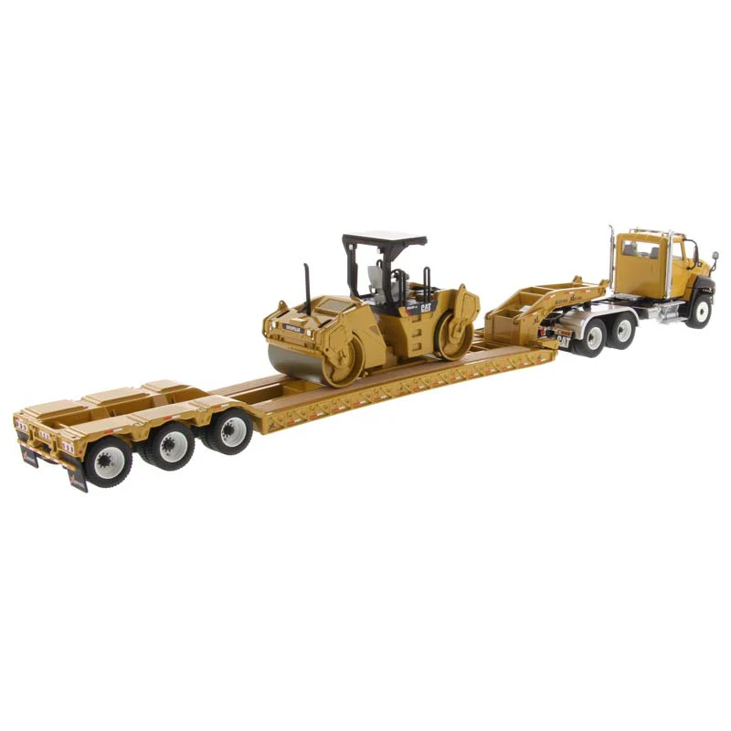 1/50 High Detail CAT CT660 Day Cab Tractor & XL 120 Low-Profile HDG Trailer with CAT CB-534D XW Vib - Image 3