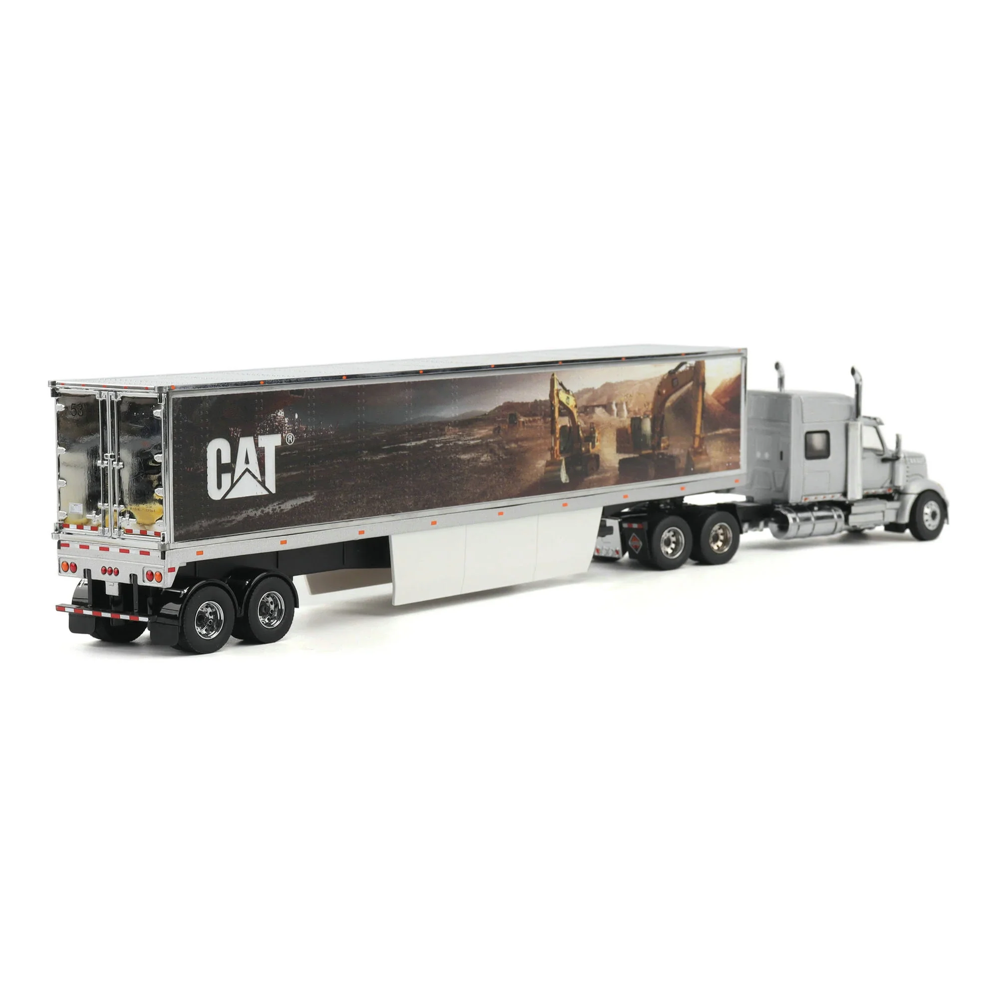 1/50 International Lonestar Semi Truck with CAT Mural Box Trailer by Diecast Masters - Image 6