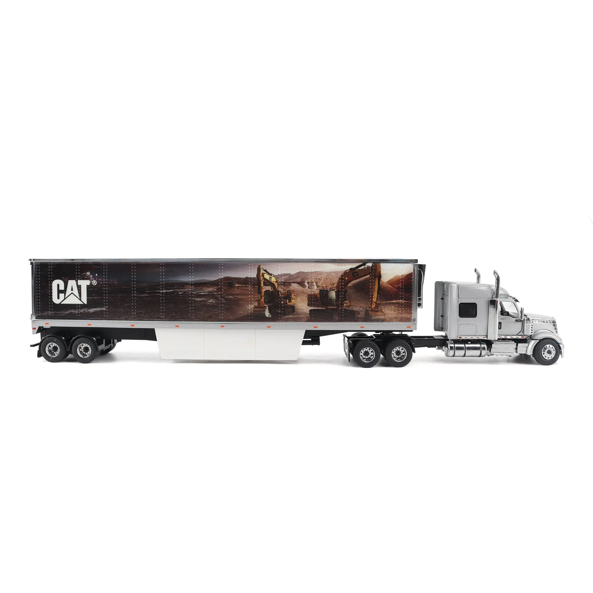 1/50 International Lonestar Semi Truck with CAT Mural Box Trailer by Diecast Masters - Image 7