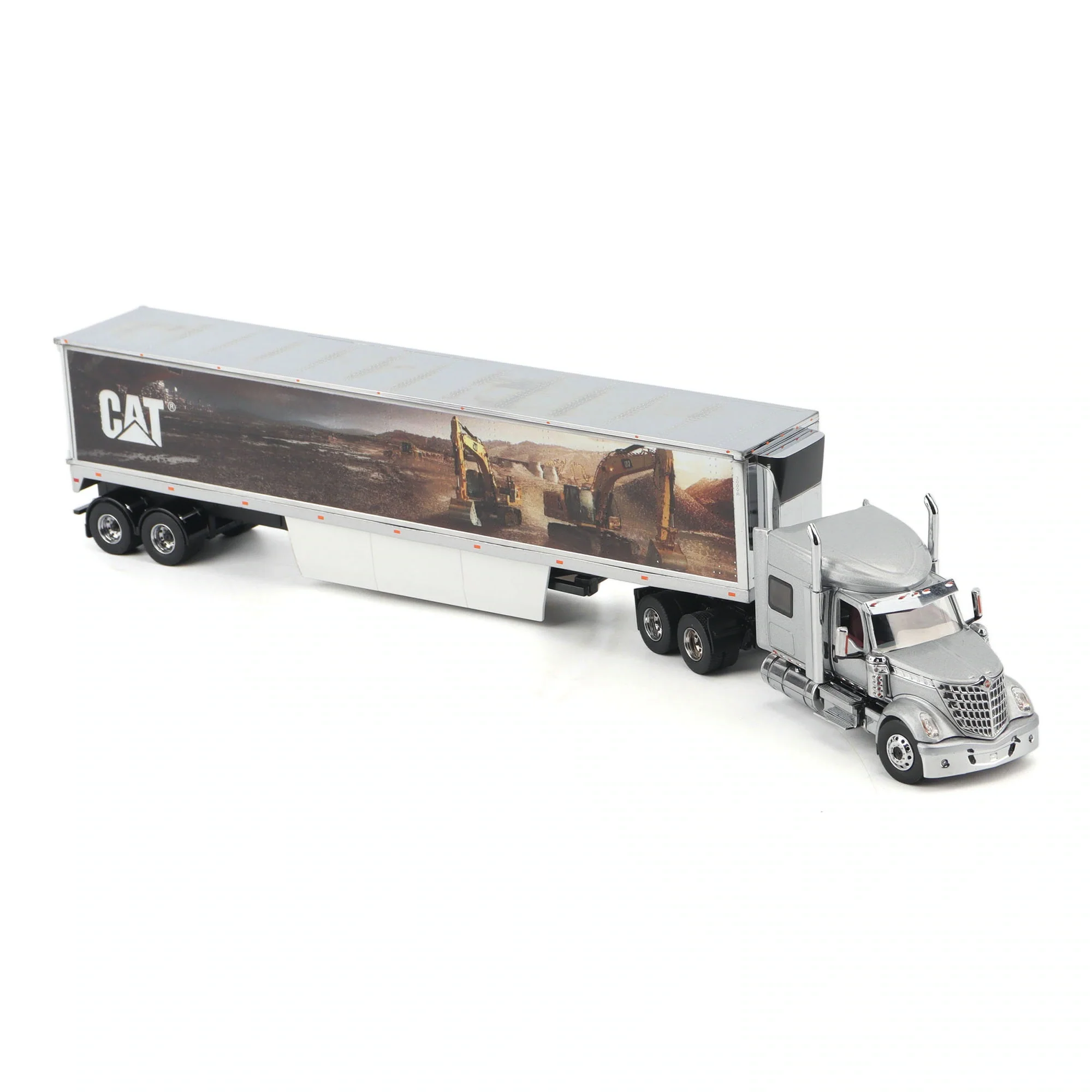 1/50 International Lonestar Semi Truck with CAT Mural Box Trailer by Diecast Masters - Image 9