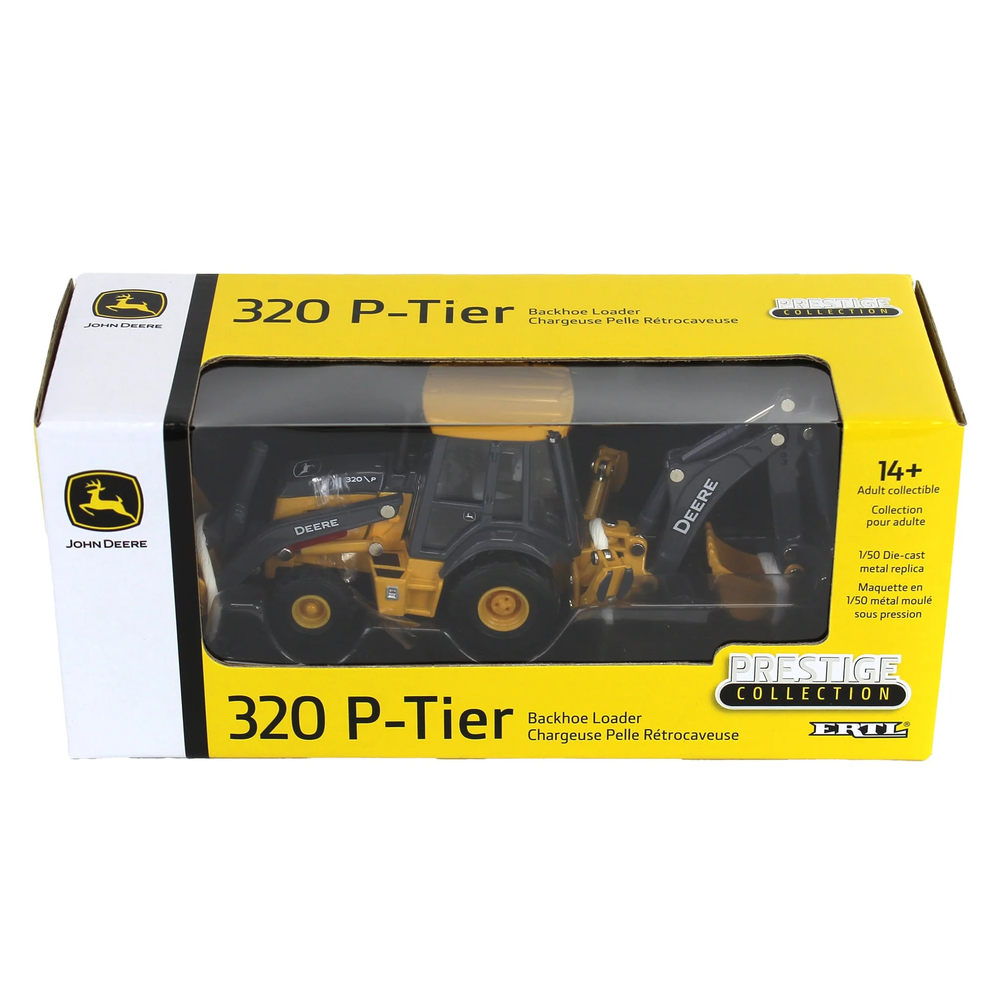 1/50 John Deere 320 P-Tier Backhoe Loader, ERTL Prestige Collection - Image 7