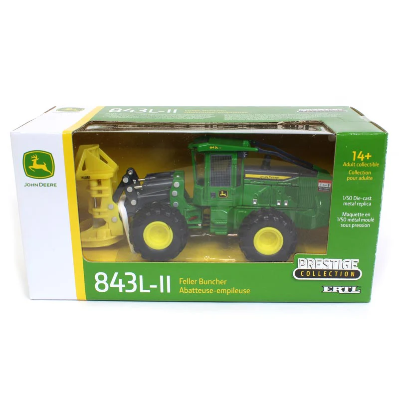 1/50 John Deere 843L-II Wheeled Feller Buncher, ERTL Prestige Collection - Image 3
