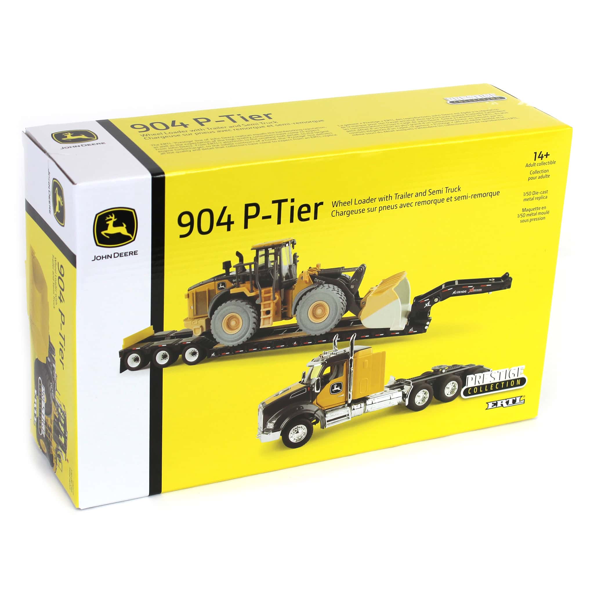 1/50 John Deere 904 P-Tier Wheel Loader with Kenworth T880 Semi & Trailer, ERTL Prestige Collection - Image 6