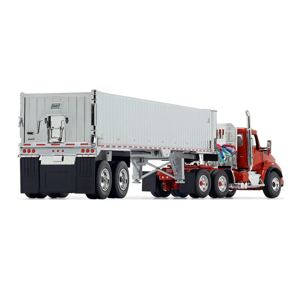 1/50 Kenworth T880, Burnt Orange and Chrome, with East Genesis End Dump Trailer by First Gear - Image 2