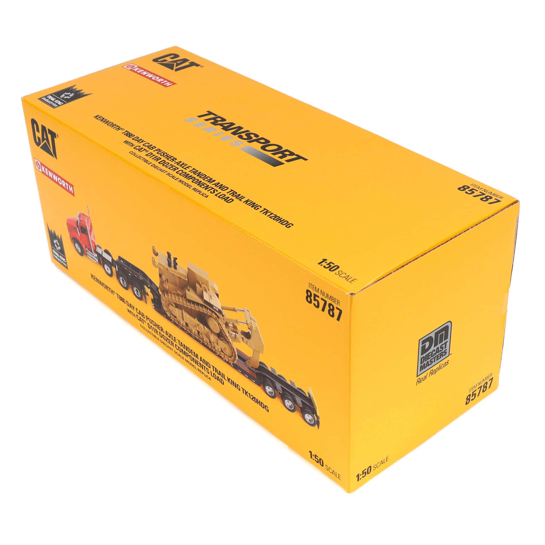 1/50 Kenworth T880 Semi Truck with Trail King TK120 Lowboy & CAT D11R Dozer, Diecast Masters Transport Series - Image 5