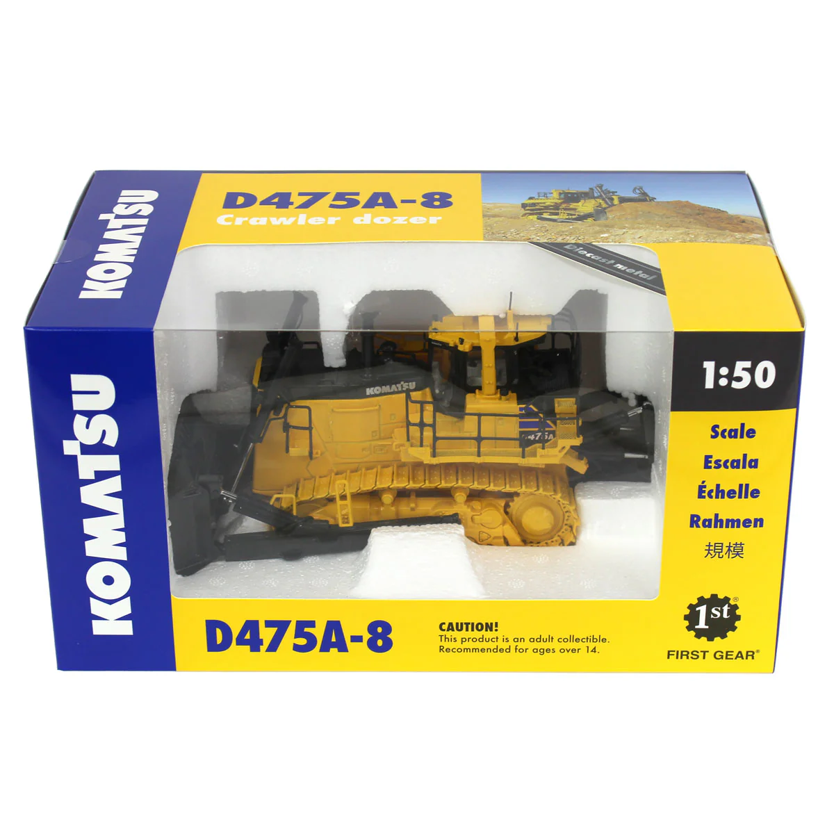 1/50 Komatsu D475A-8 Dozer with Ripper by First Gear - Image 6