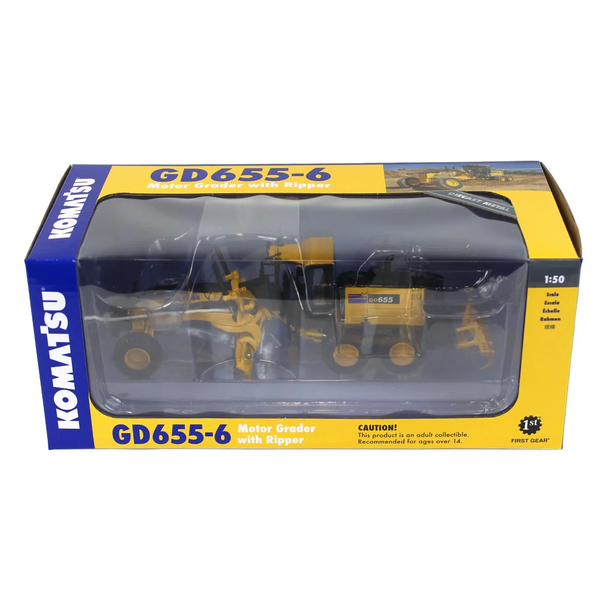 1/50 Komatsu GD655-6 Motor Grader with Ripper by First Gear - Image 4