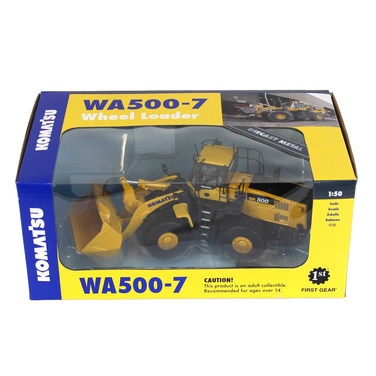 1/50 Komatsu WA500 Articulating Wheel Loader by First Gear - Image 3