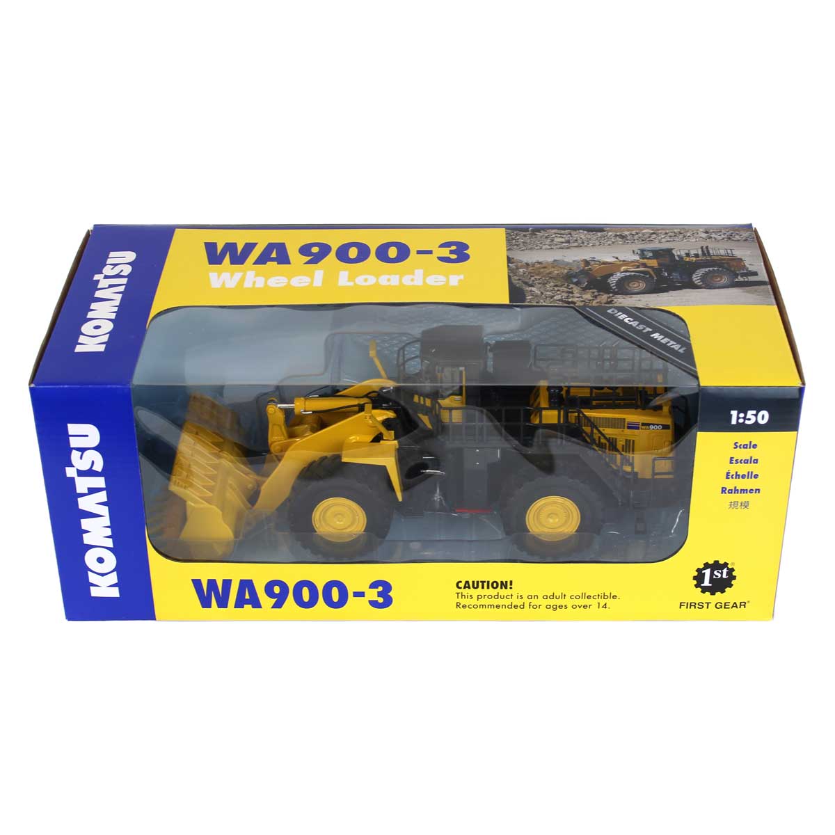 1/50 Komatsu WA900-3 Articulating Wheel Loader by First Gear - Image 3