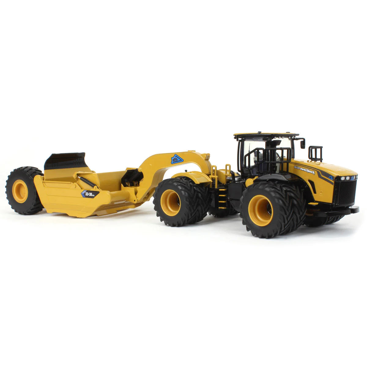 1/50 Mobile Track Solutions 3630 Switchback Articulating 4WD Tractor & 33-38XL Towed Scraper - Image 2