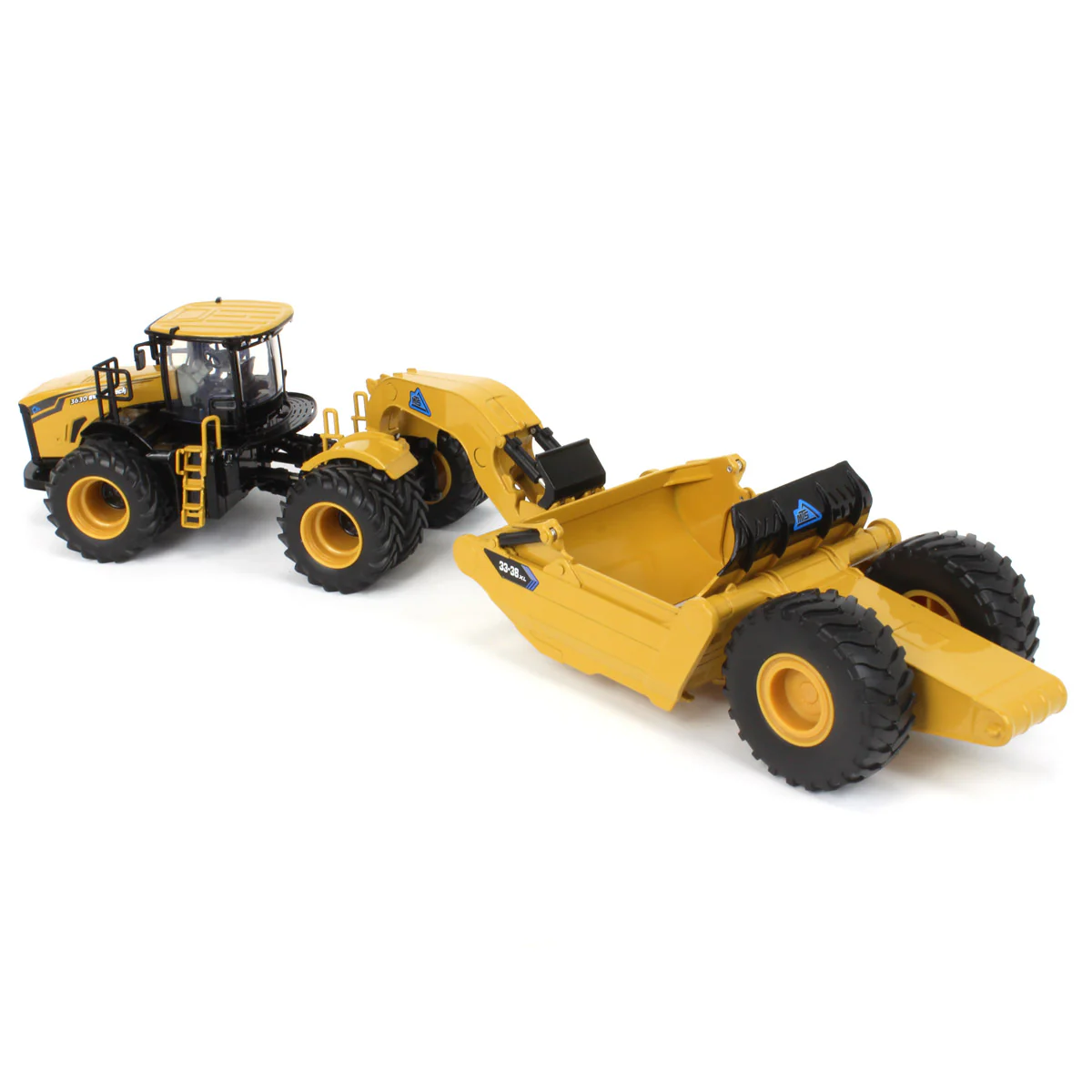 1/50 Mobile Track Solutions 3630 Switchback Articulating 4WD Tractor & 33-38XL Towed Scraper - Image 4