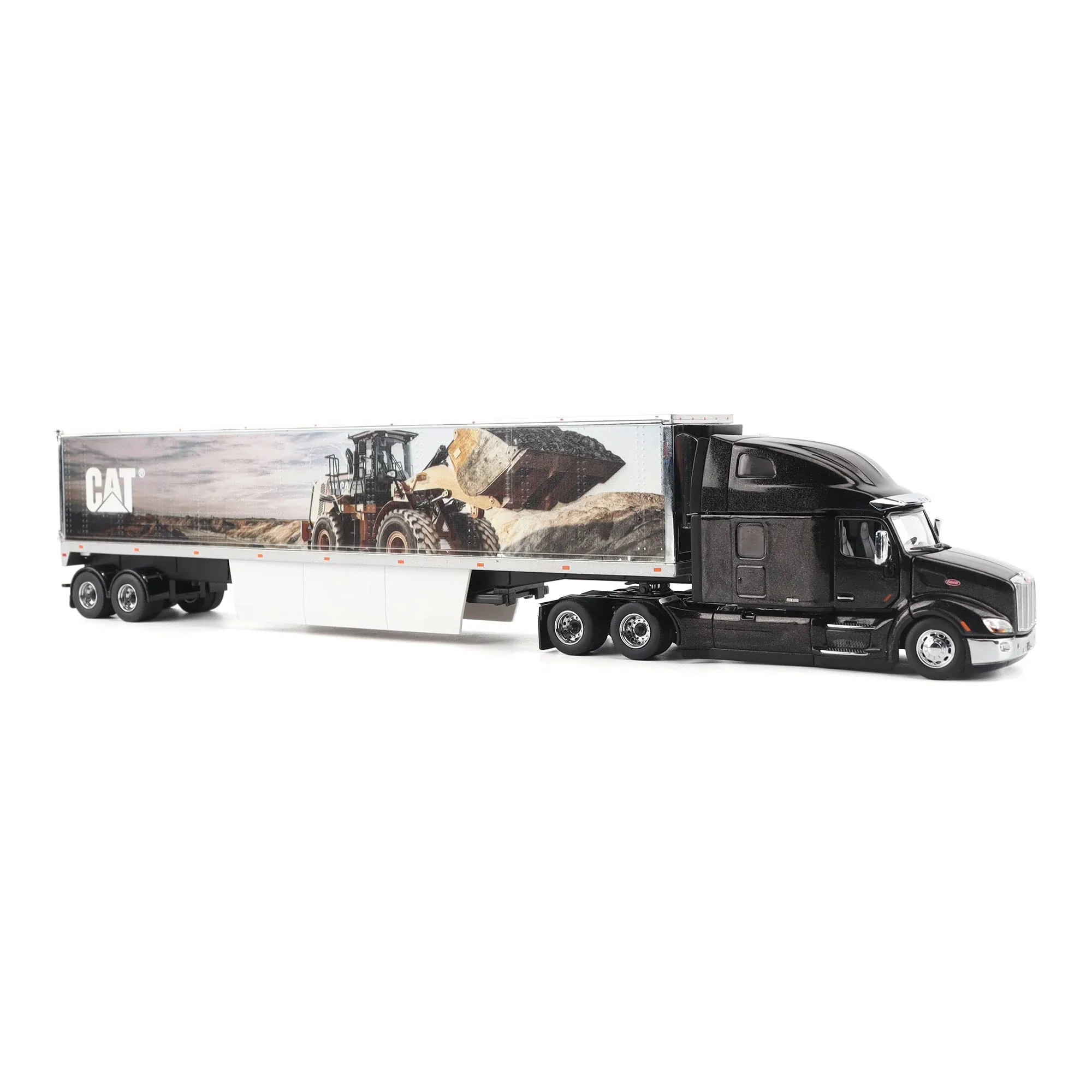 1/50 Peterbilt 579 Ultra Loft Semi Truck with CAT Mural Box Trailer by Diecast Masters - Image 10