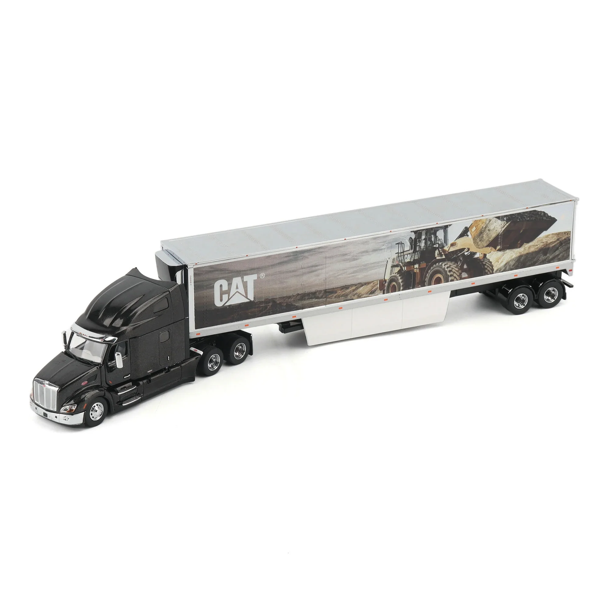 1/50 Peterbilt 579 Ultra Loft Semi Truck with CAT Mural Box Trailer by Diecast Masters - Image 3