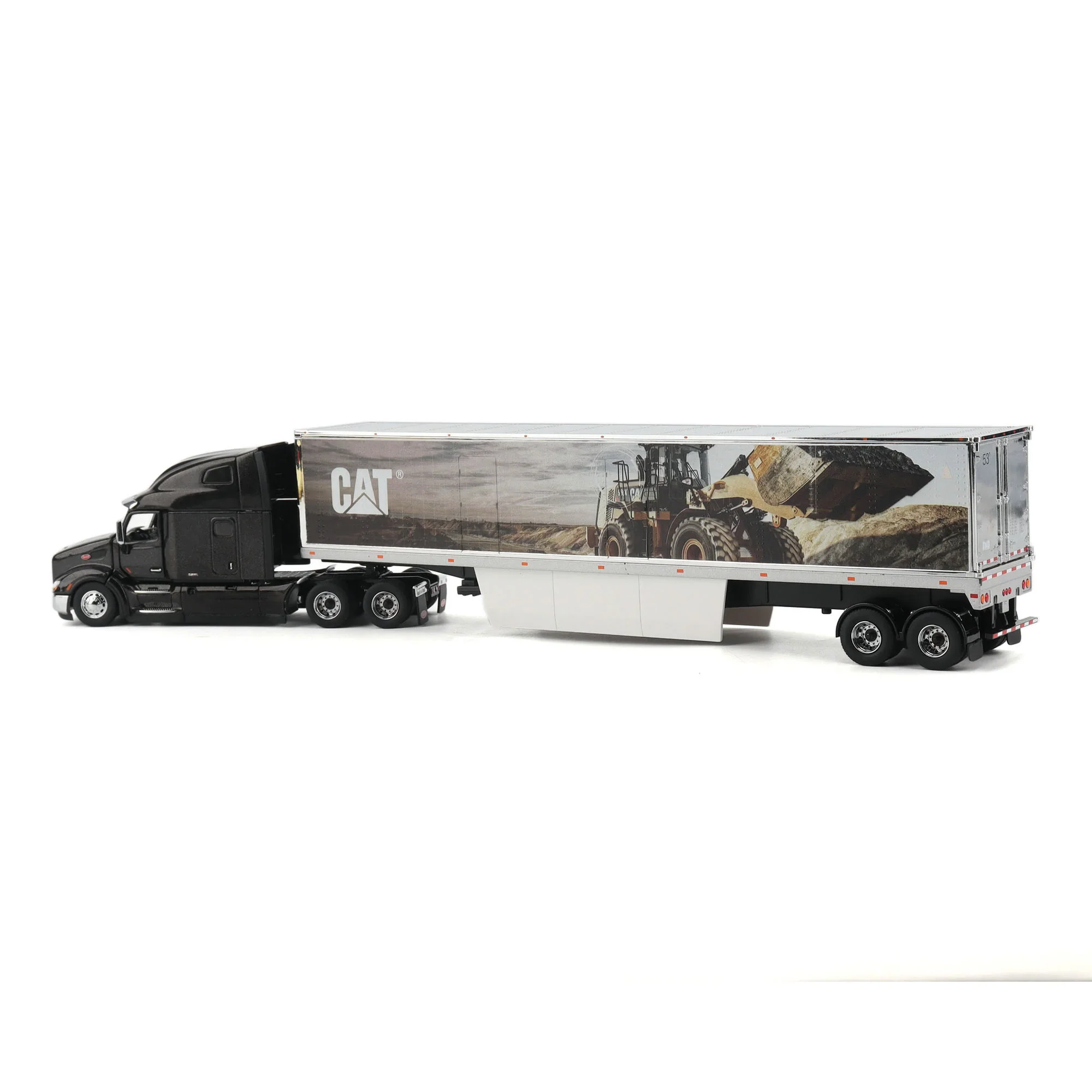 1/50 Peterbilt 579 Ultra Loft Semi Truck with CAT Mural Box Trailer by Diecast Masters - Image 4