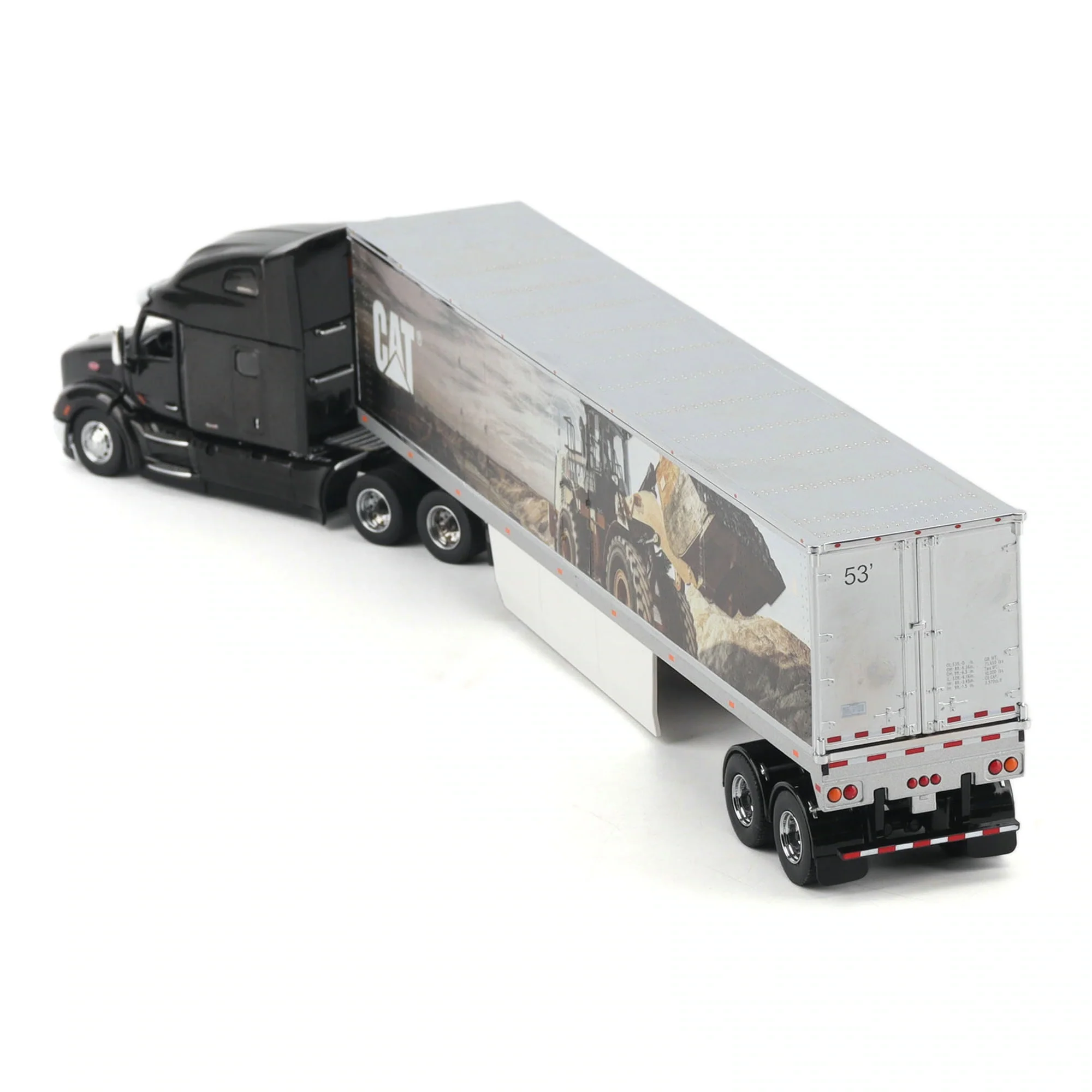 1/50 Peterbilt 579 Ultra Loft Semi Truck with CAT Mural Box Trailer by Diecast Masters - Image 5